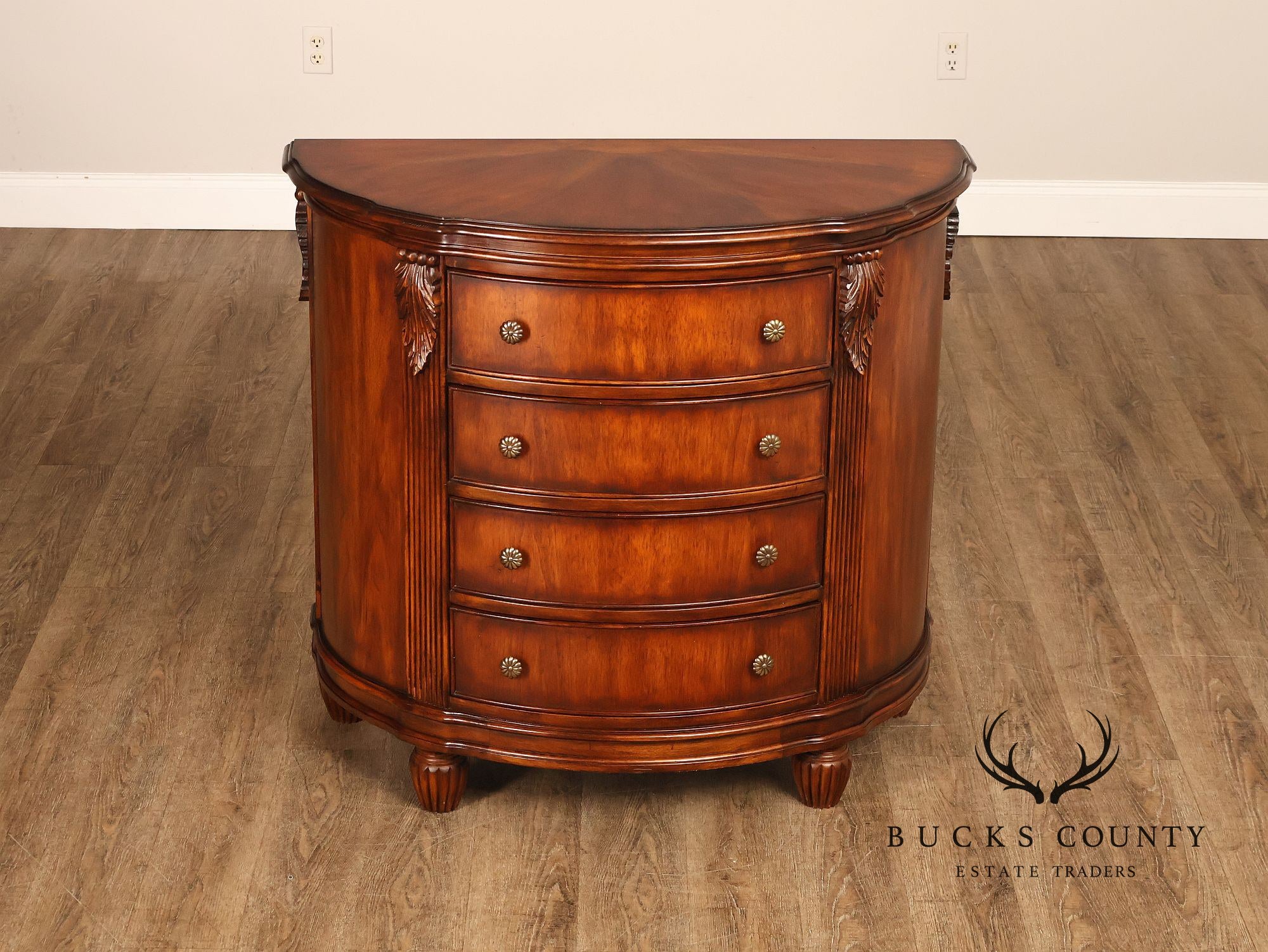 Hooker Furniture Seven Seas Mahogany Demilune Console Chest