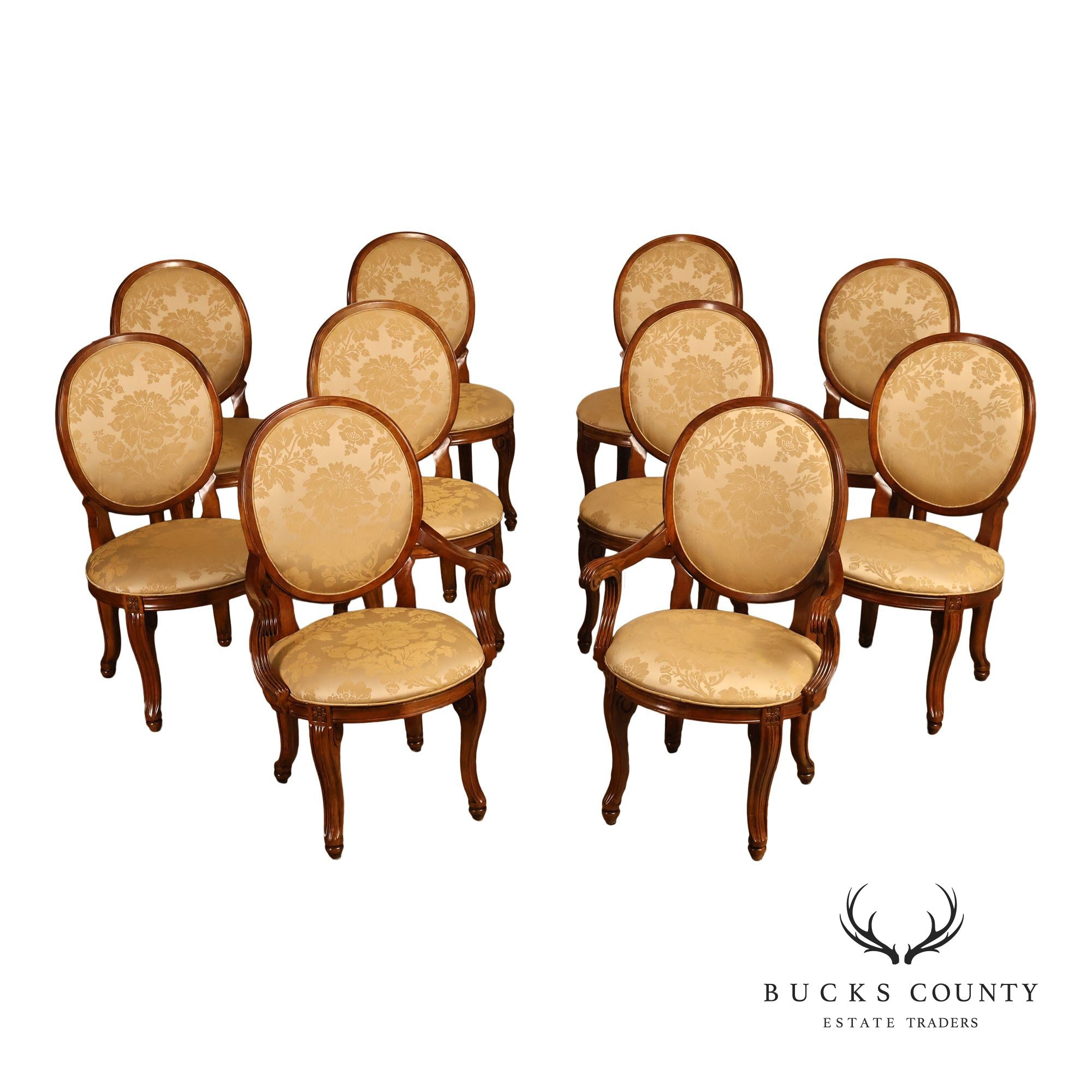 Century Furniture Italian Rococo Style Set of Ten 'St. James' Dining Chairs