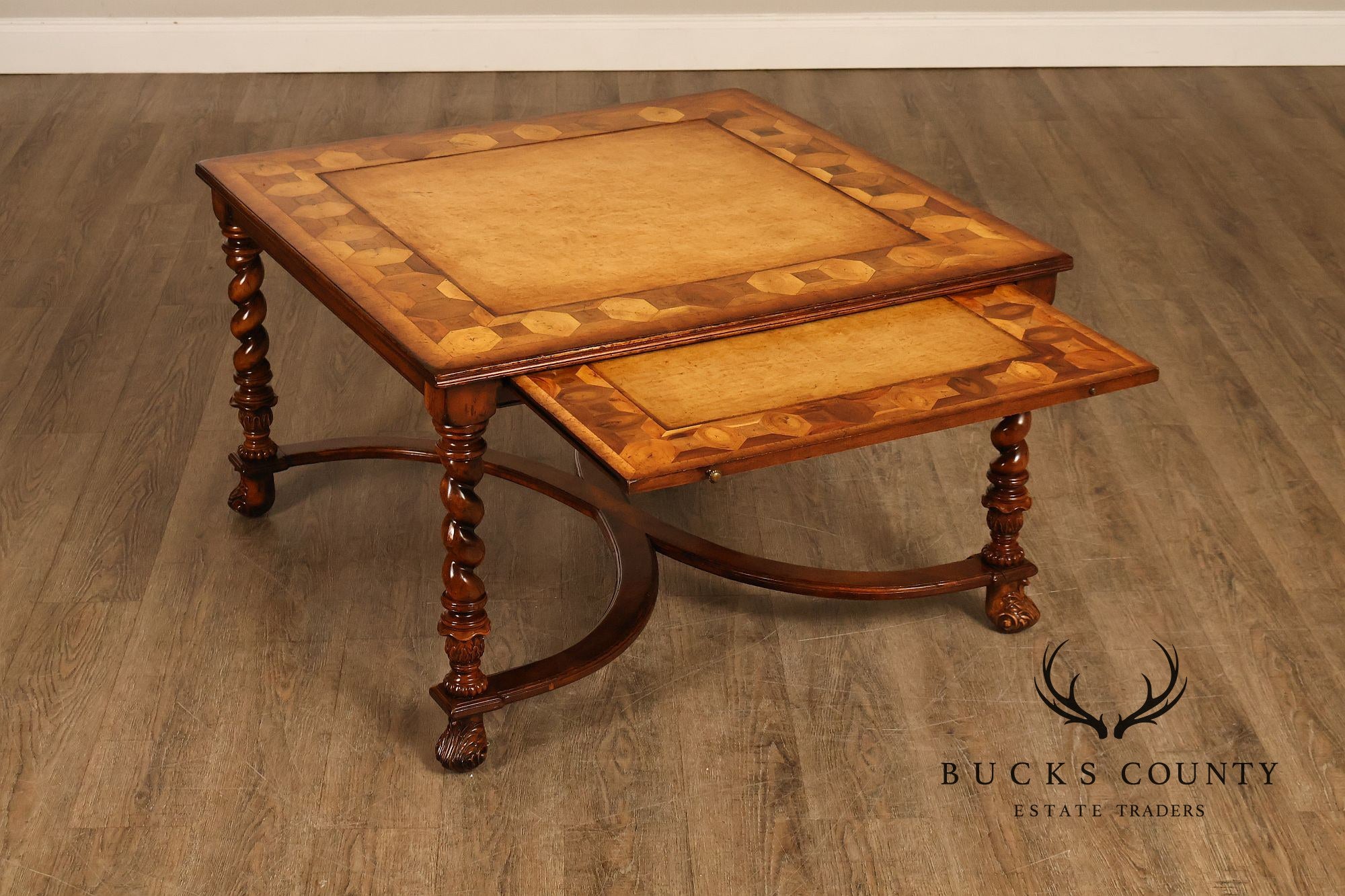 Jonathan Charles Square Top Oyster Coffee Table With Slides