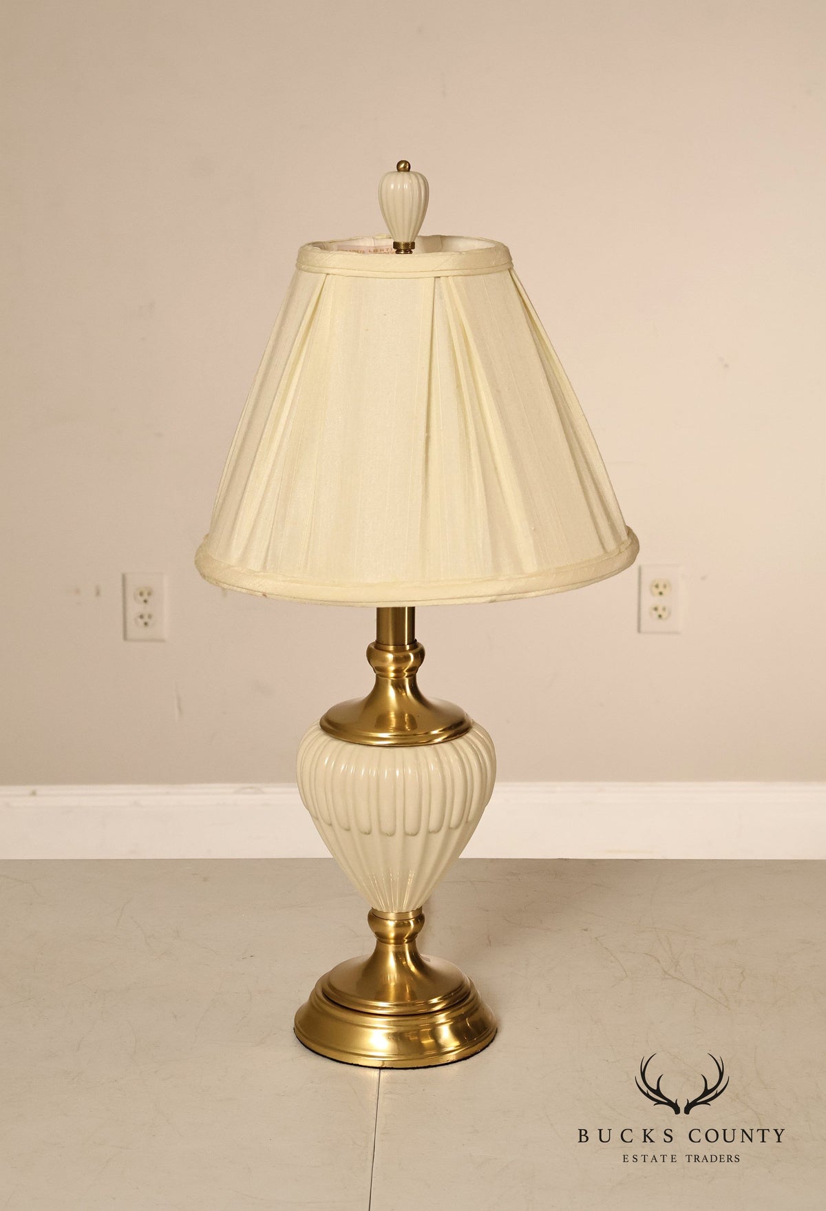 Quoizel Lenox Porcelain and Brass Urn Form Table Lamp