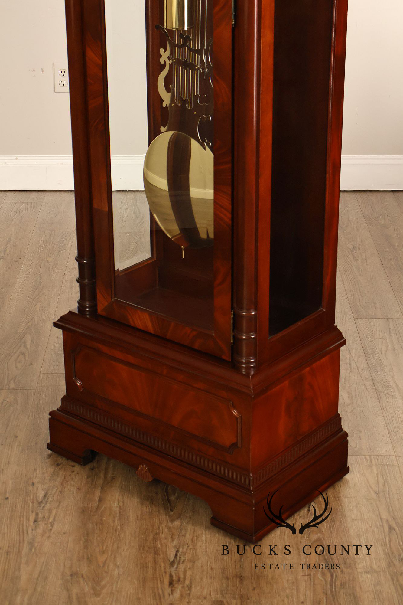 Sligh Dorset Flame Mahogany Grandfather Clock