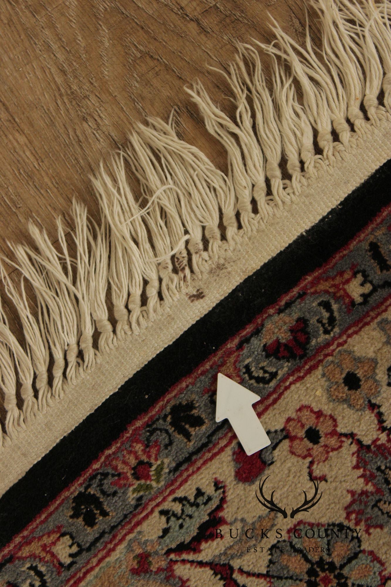 Persian Floral Medallion Style Wool Area Rug With Black Field 4.2 X 6.8