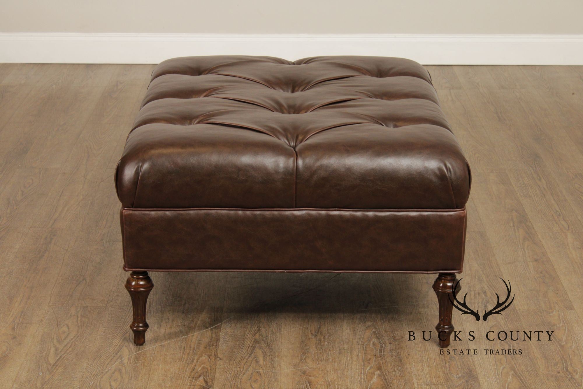 English Traditional Style Tufted Ottoman