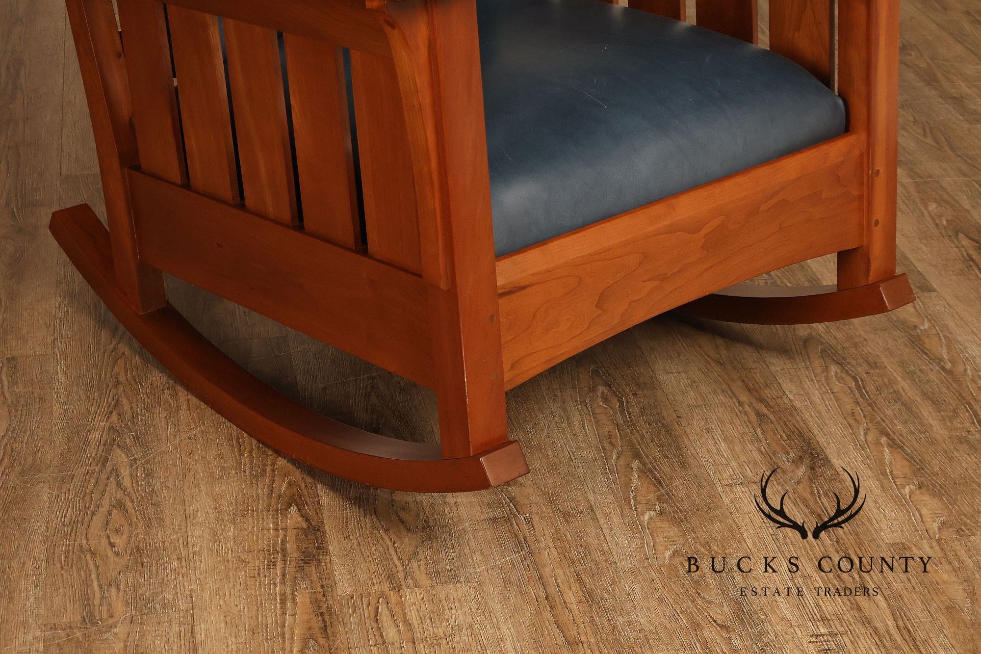 Stickley Mission Collection Cherry and Leather Rocker