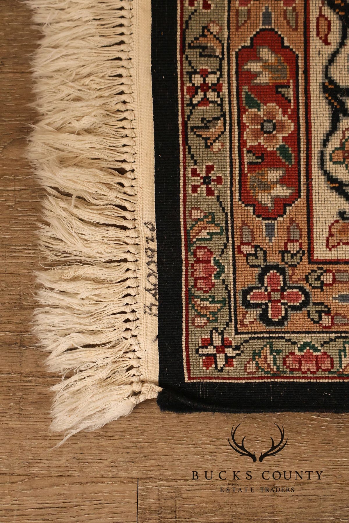 Hand Knotted Persian Style Area Rug With Medallion And Floral Motif