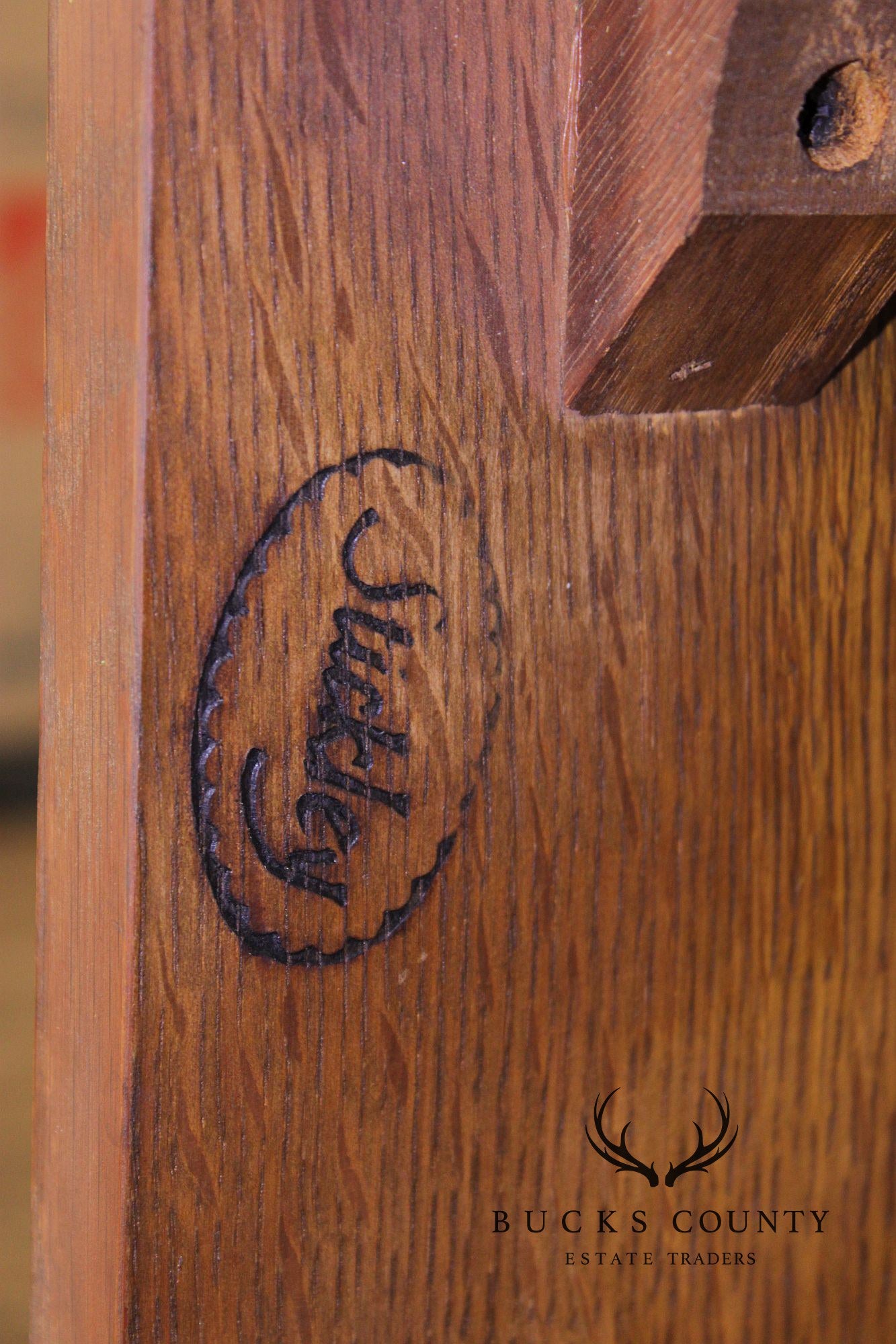 Stickley Mission Collection Oak Spindle Settee