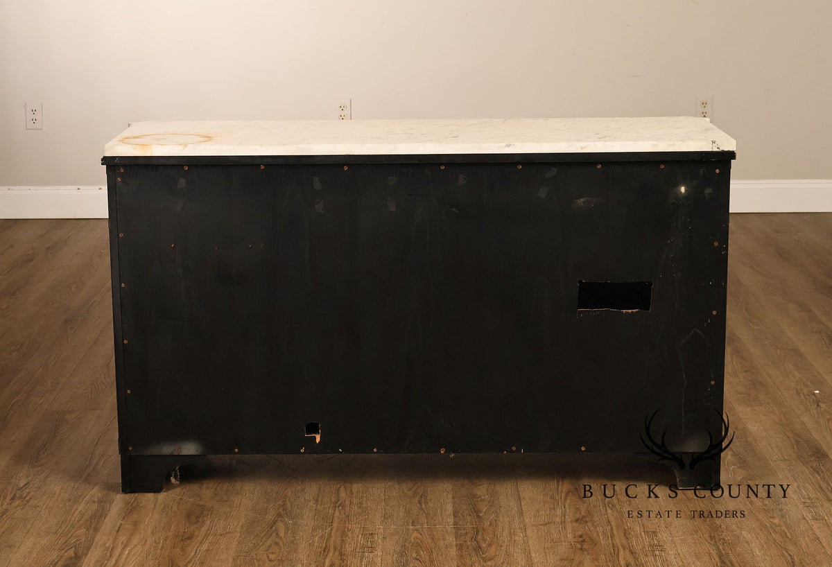 Baker Furniture Marble Top Sideboard Cabinet