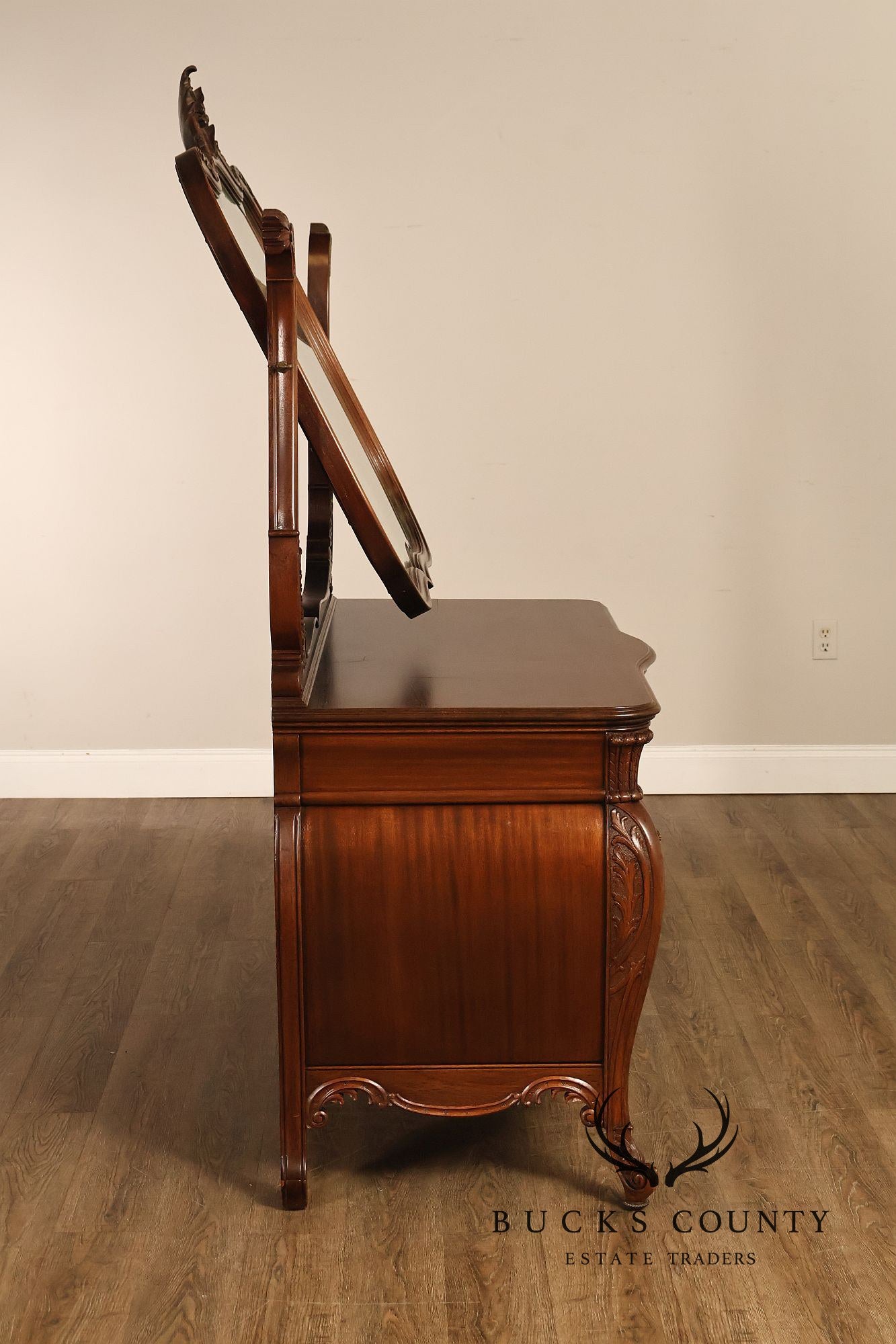 Antique R. J. Horner Carved Mahogany Dresser With Mirror