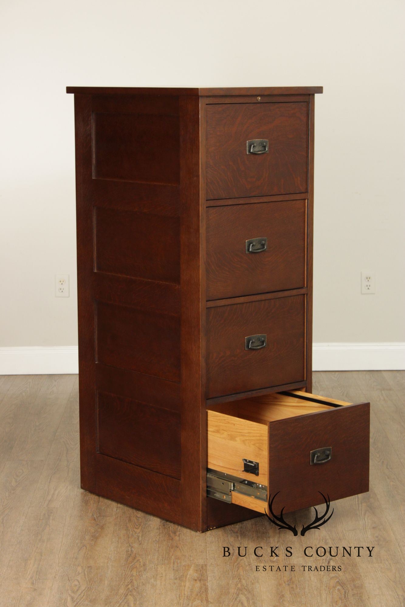 Stickley Mission Collection Oak Four Drawer File Cabinet