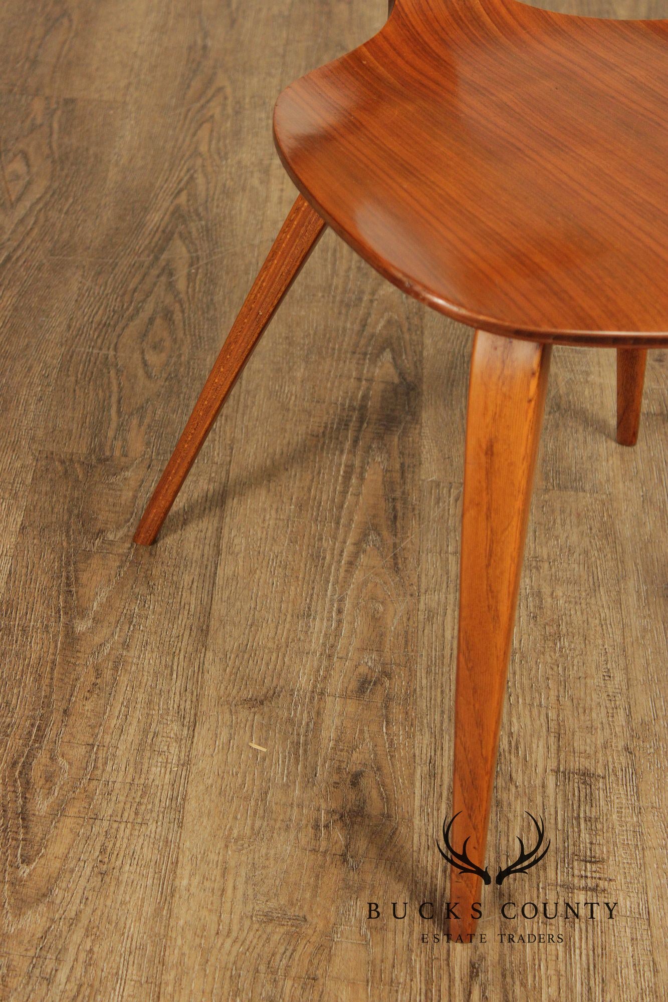 Norman Cherner Mid Century Modern Set of Five Hourglass Side Chairs