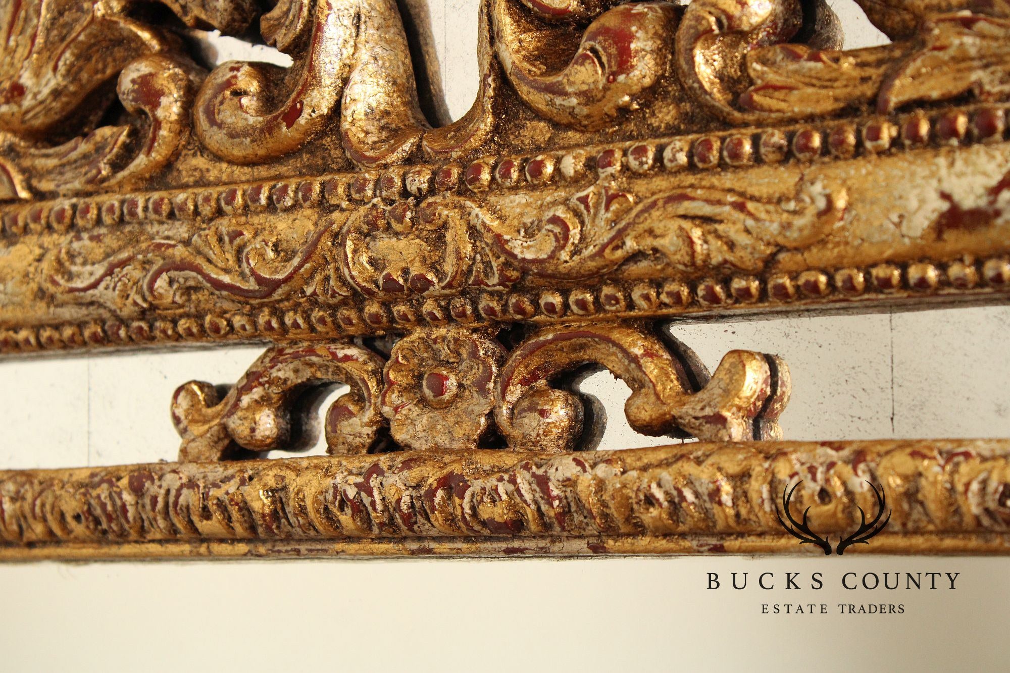 John Richard Italian Rococo Style Giltwood Carved Wall Mirror
