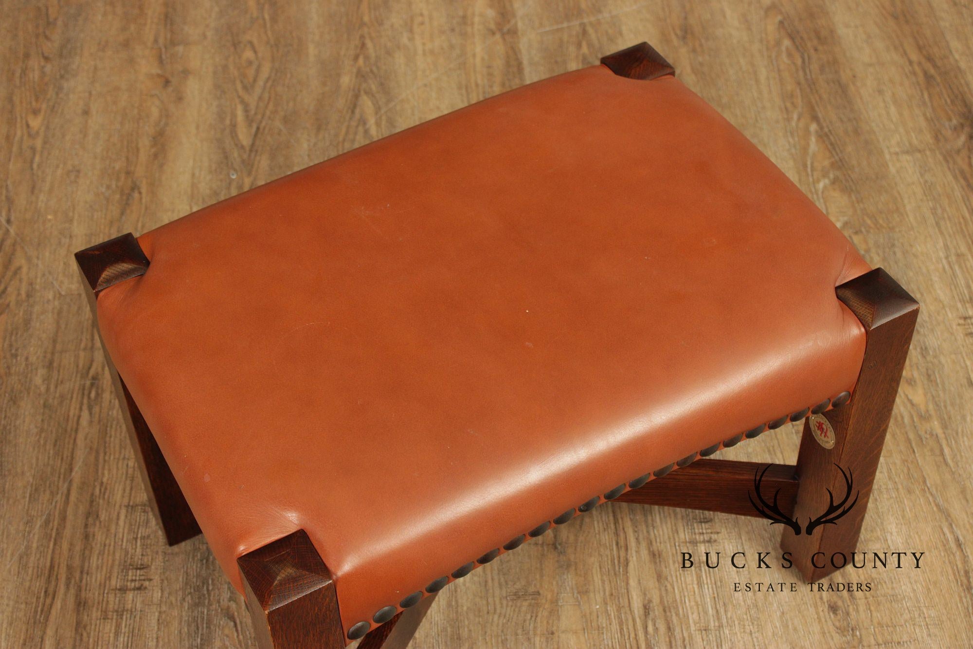 Stickley Mission Collection 'Eastwood' Armchair with Foot Stool
