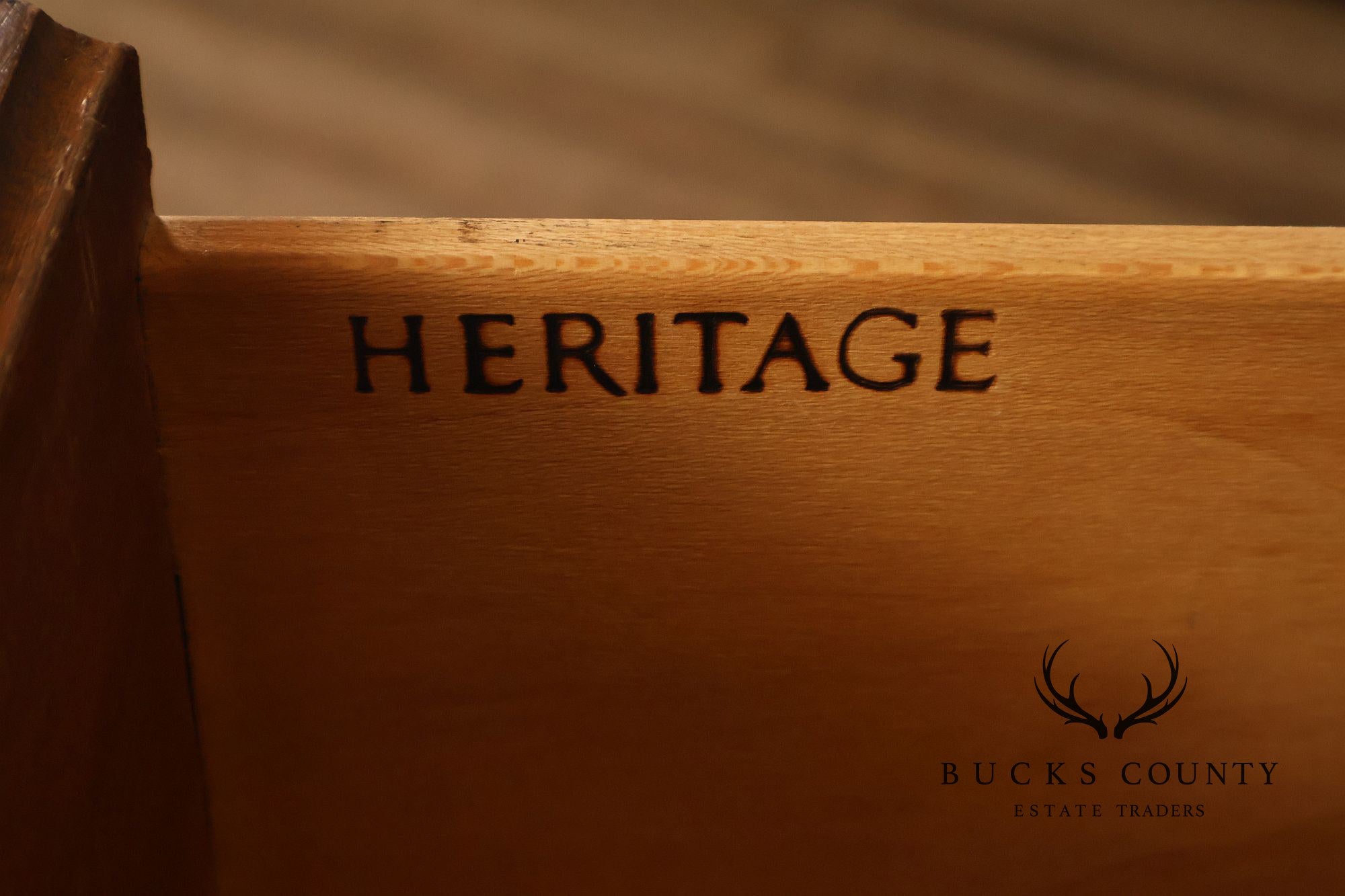 Heritage 'Kingsbridge' Collection Vintage Mahogany Campaign Style Long Dresser