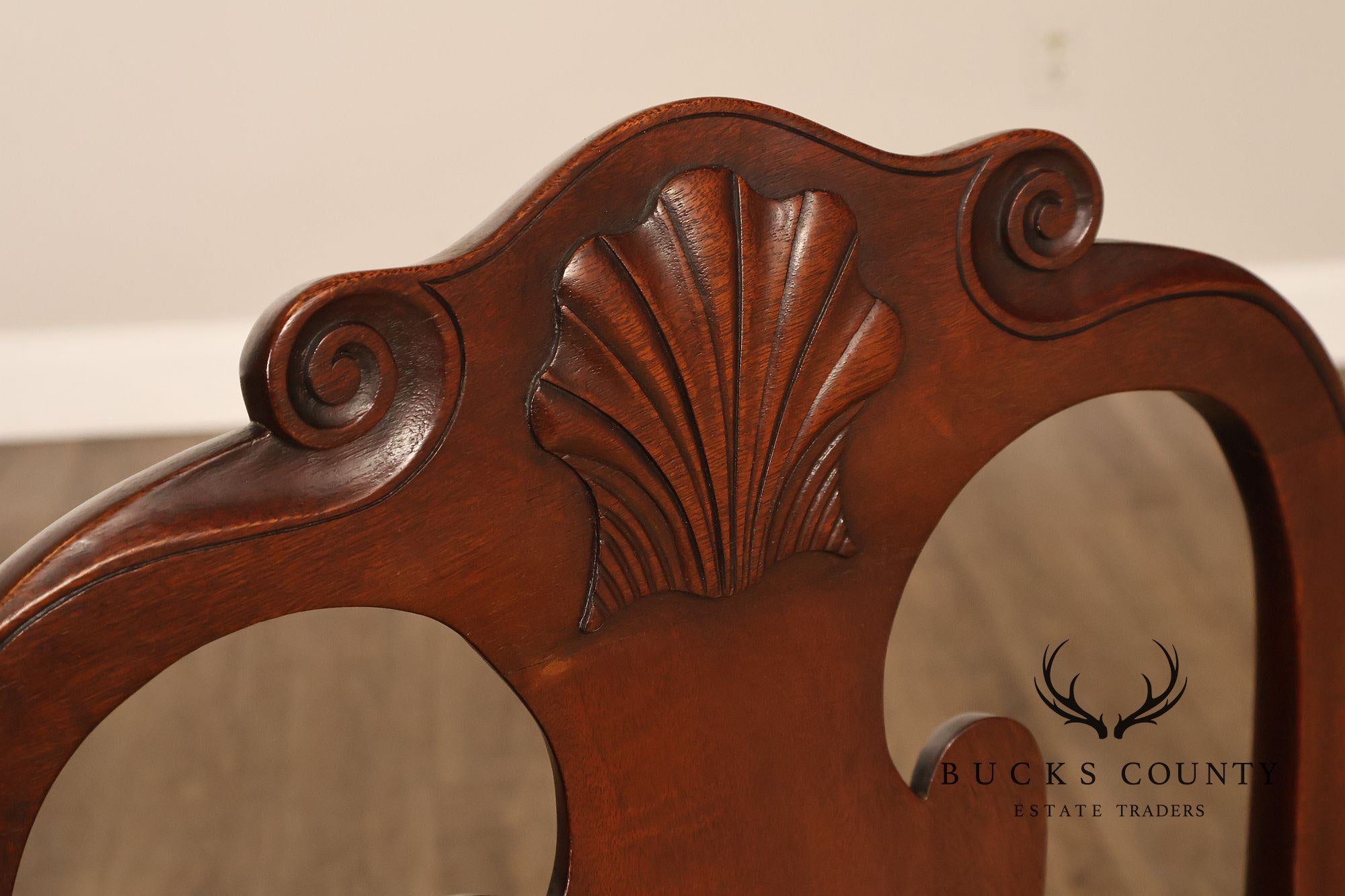 Kittinger Colonial Williamsburg Georgian Style Set Of Six Mahogany Side Dining Chairs CW-146