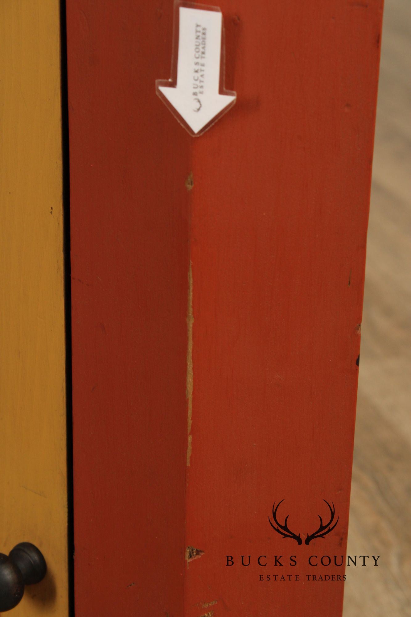 Pair Of Handcrafted Folk Art Painted Pine Corner Cabinets
