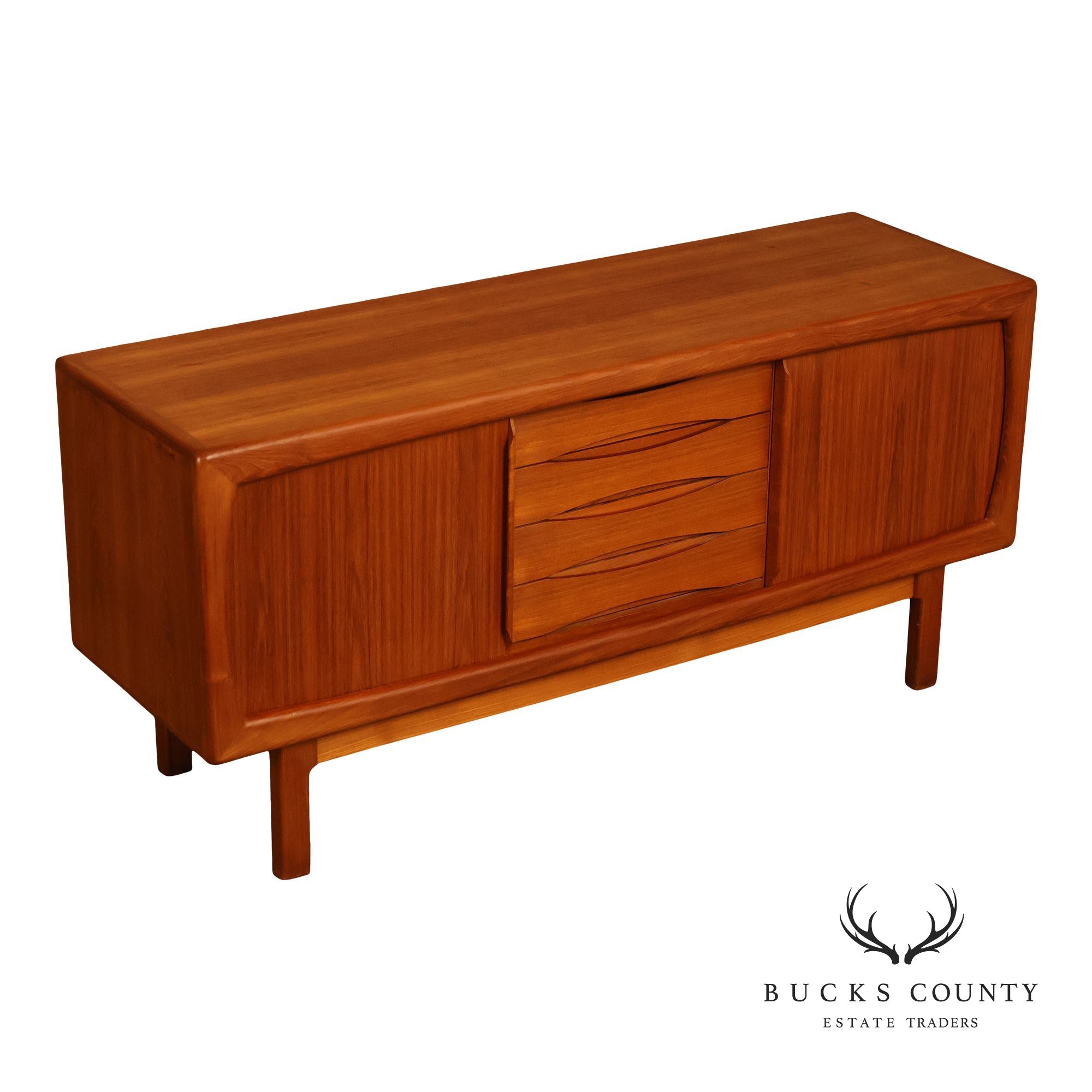 Danish Modern Teak Credenza By H.P. Hansen