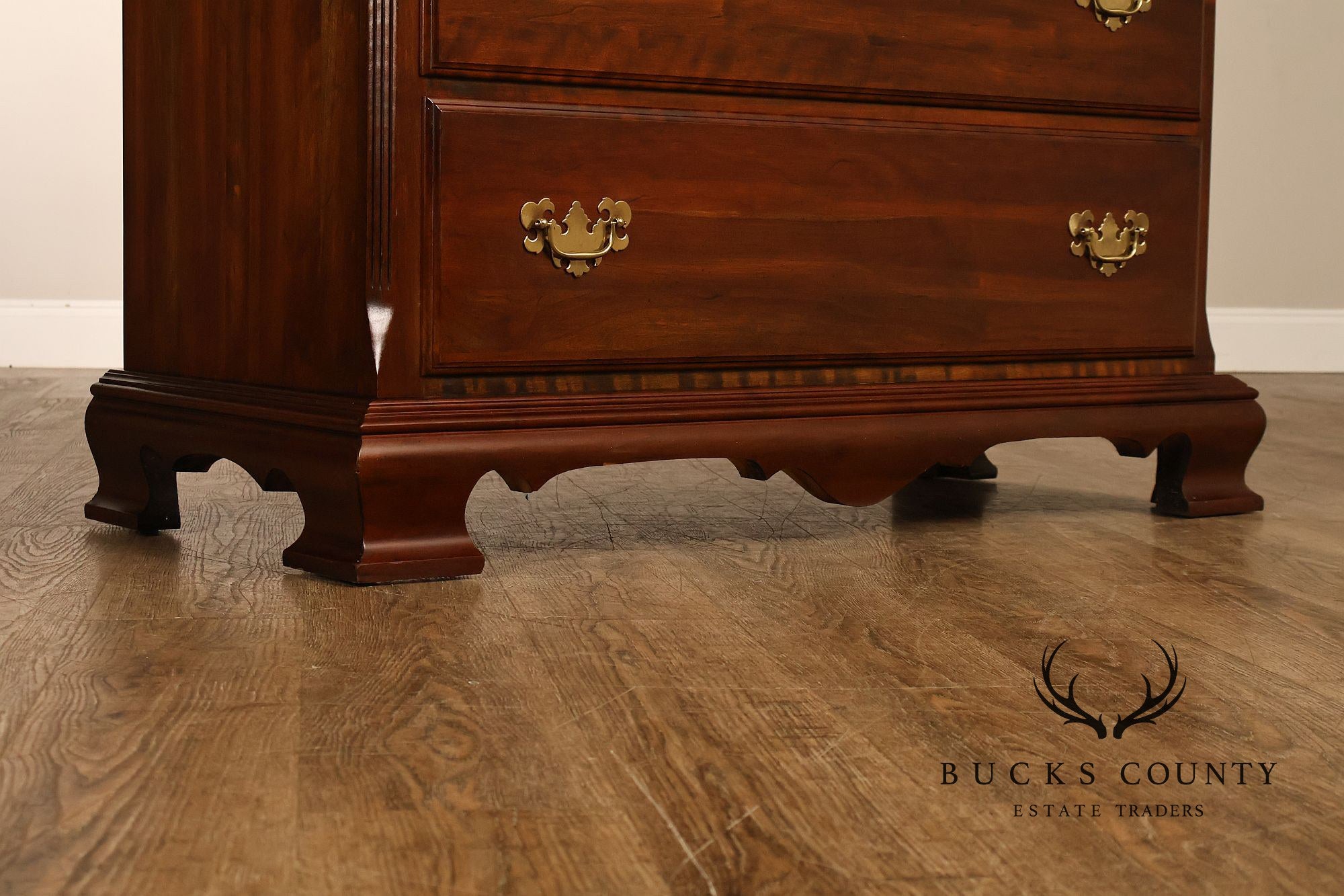 Chippendale Style Cherry Tall Chest of Drawers