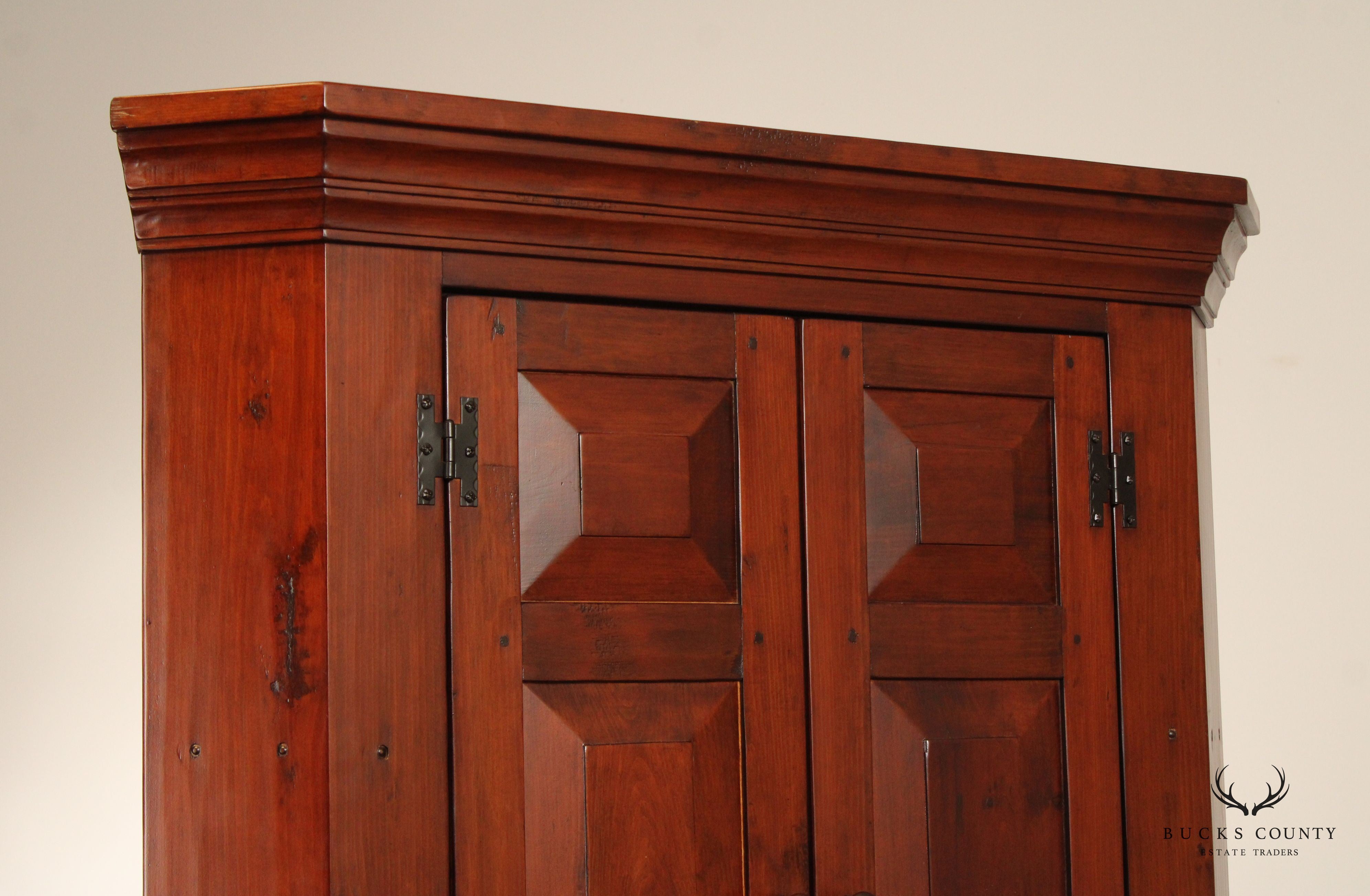 Custom Quality Early American Style Pine Corner Cabinet
