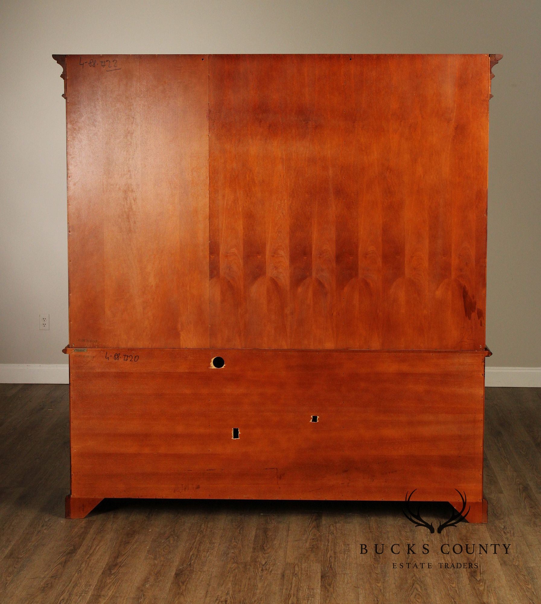 Italian Fiorini Two-Part Bookcase Library Cabinet