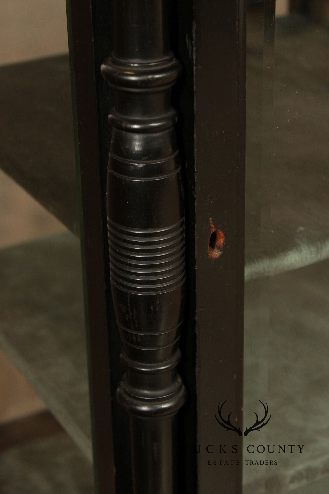 Antique Aesthetic Ebonized Jewelers Display Cabinet