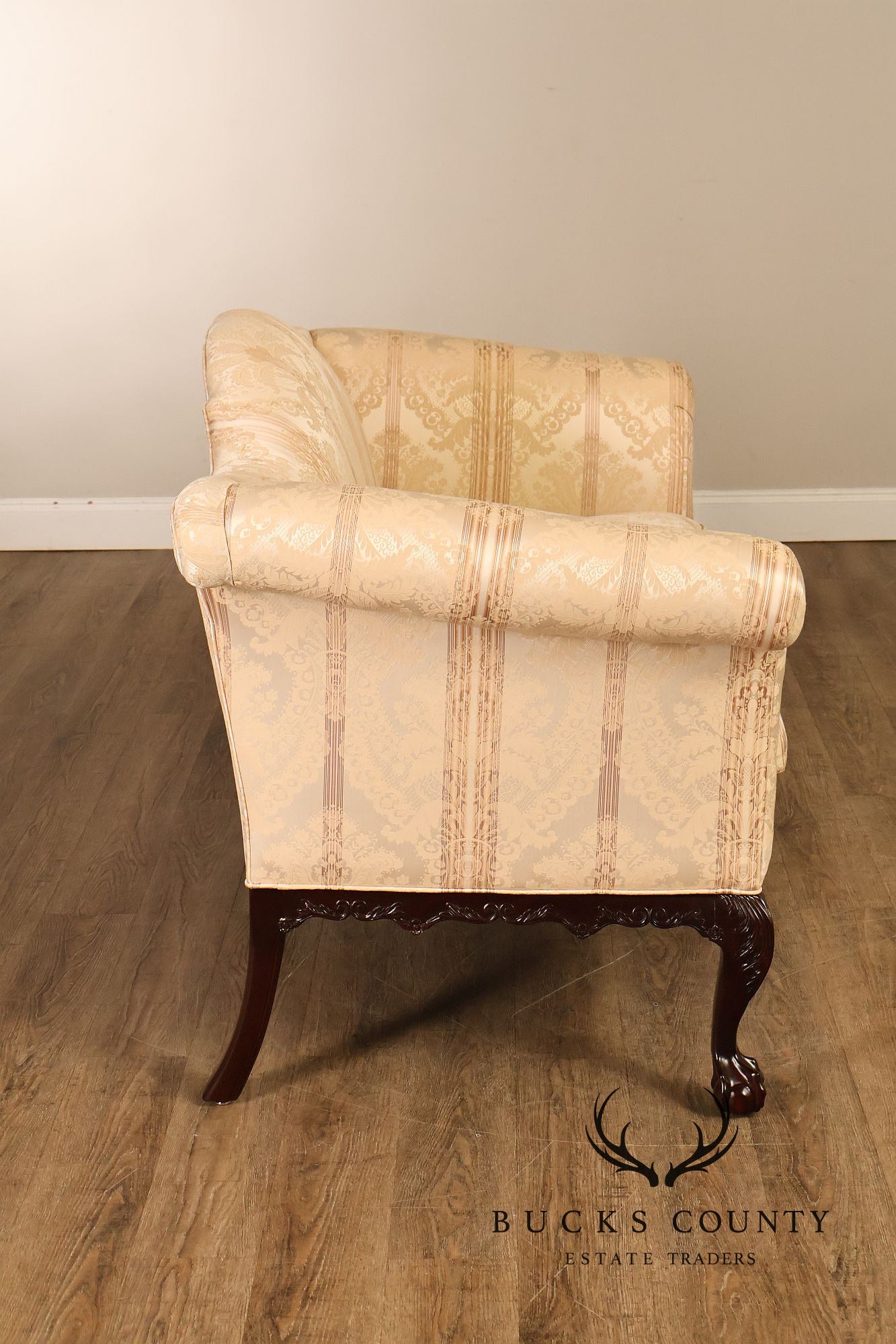 Century Furniture Chippendale Style Pair of Mahogany Sofas
