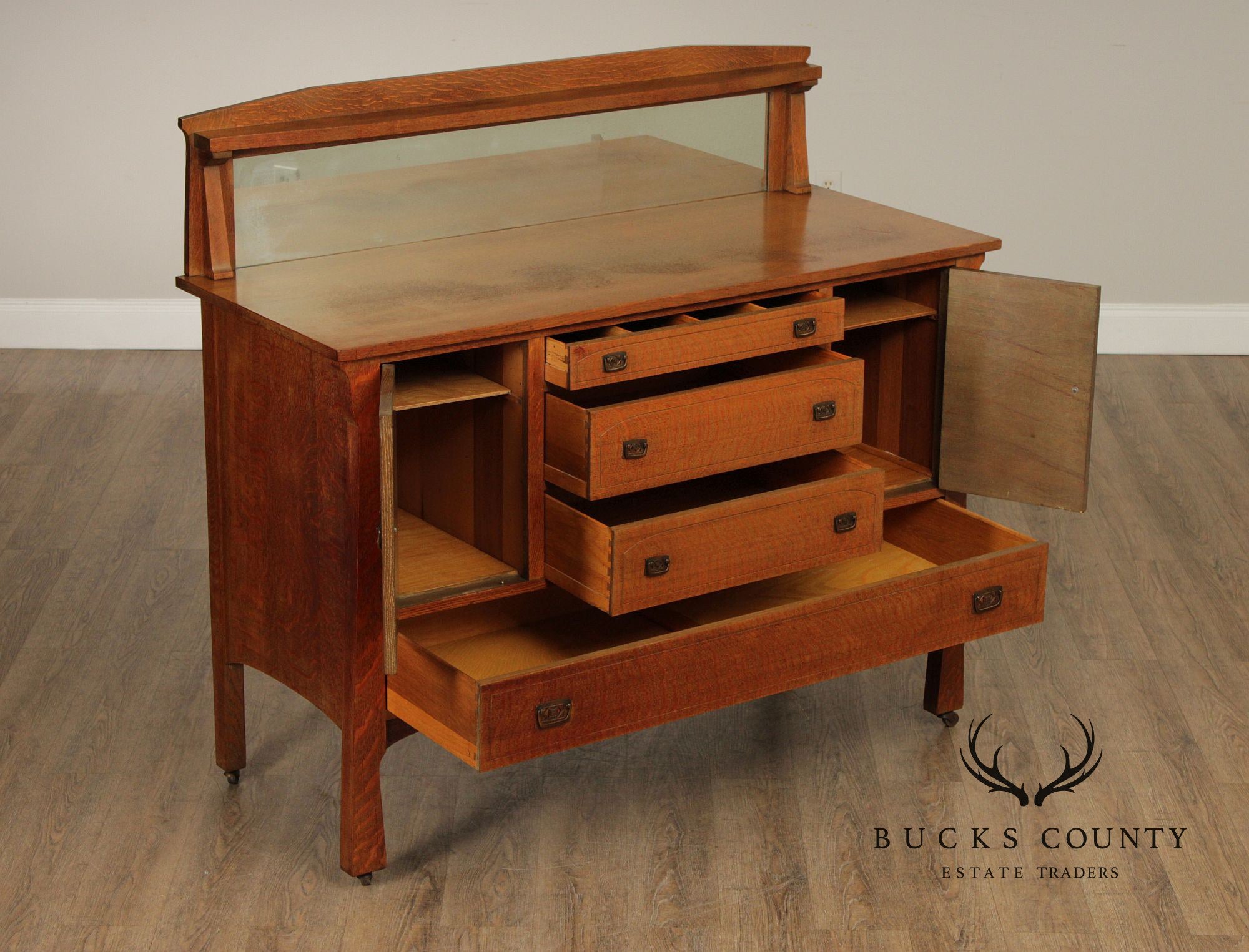 J.K. Rishel Furniture Co.Antique Mission Oak Sideboard