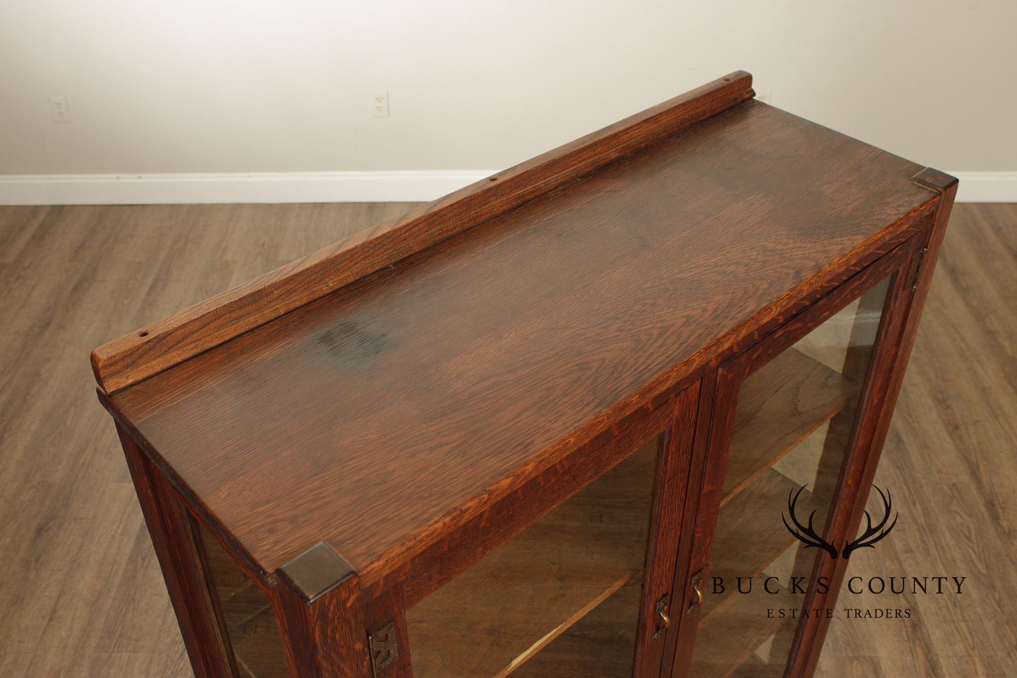 Stickley Brothers Antique Mission Oak Glass China Cabinet