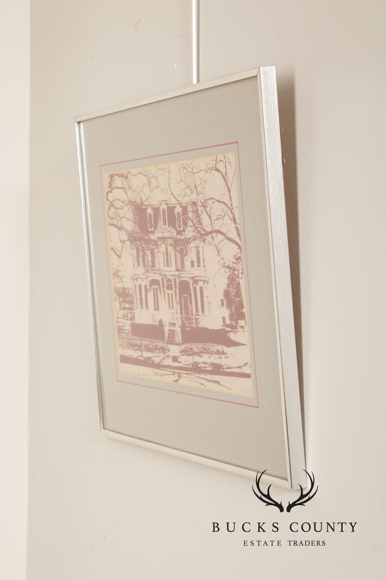 Shelley Simon Framed Linocut, Historic Cape May Douglas Gregory House