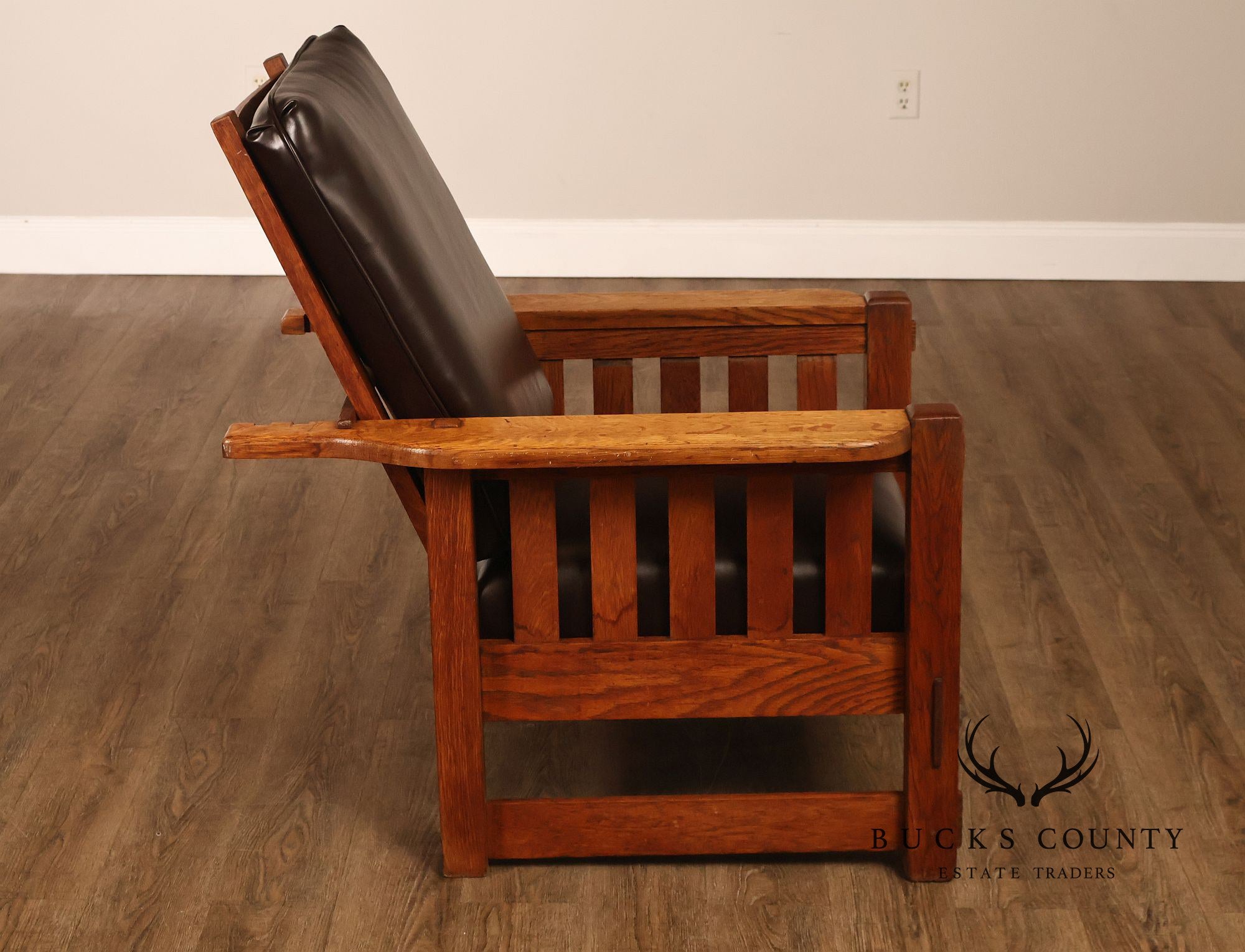 Antique Harden Arts & Crafts Oak Morris Chair