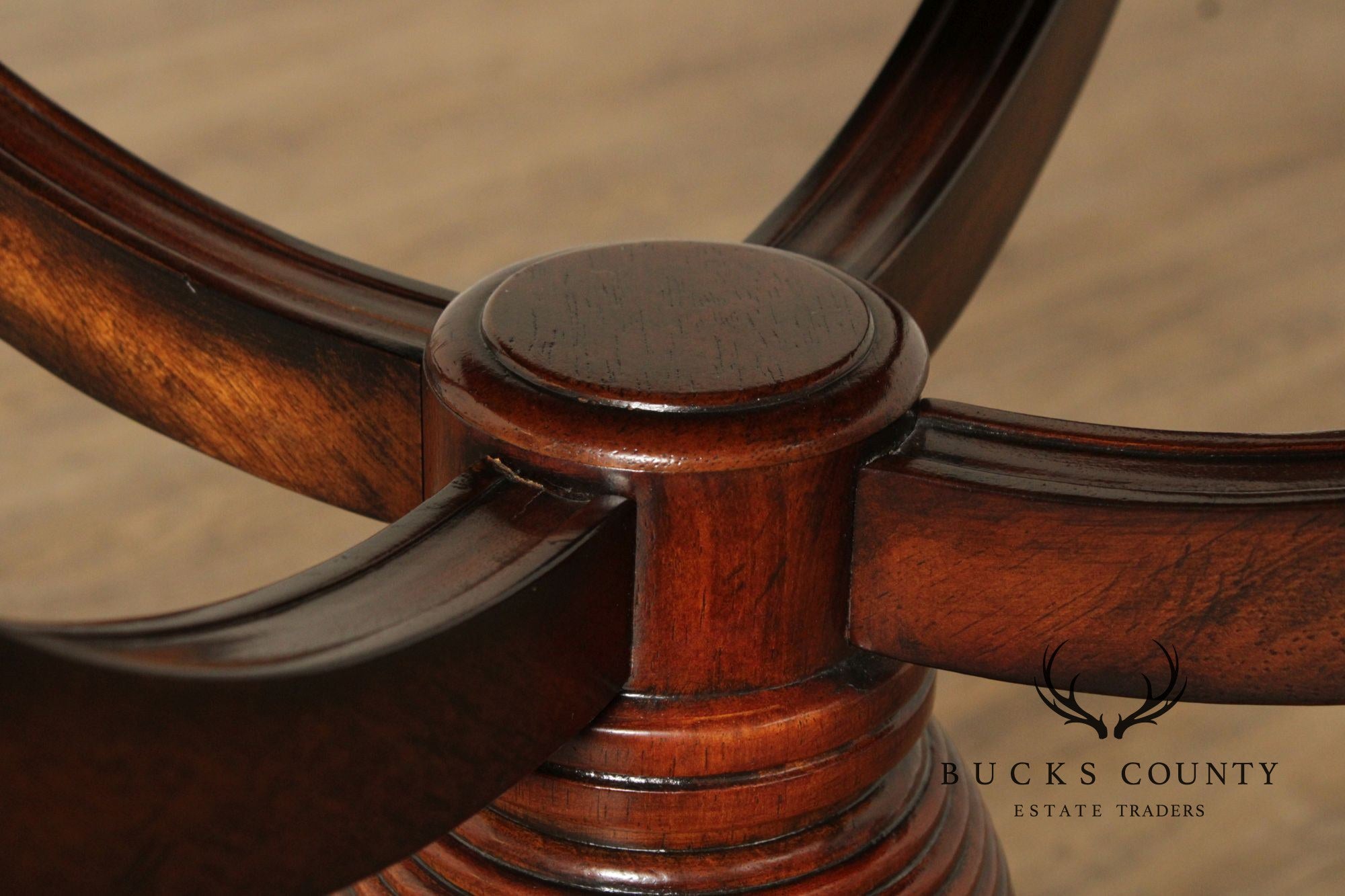 Regency Style Mahogany Round Top Side Table