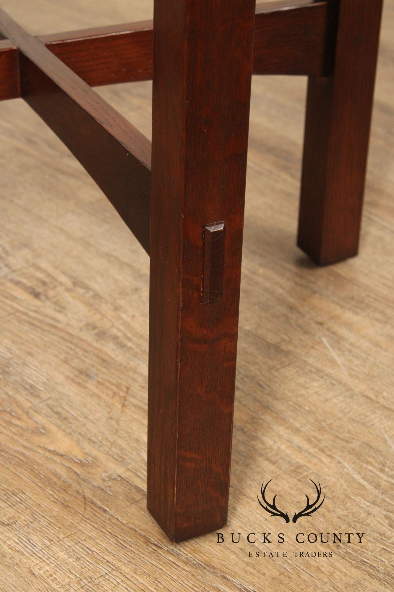 Stickley Mission Collection Oak Round Lamp Table