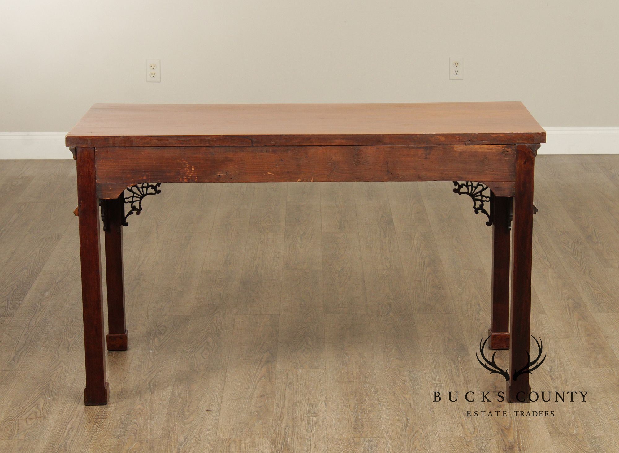 Antique Irish Chippendale Carved Mahogany Console Table