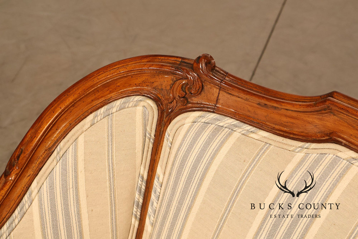 French Louis XV Style Carved Loveseat Settee