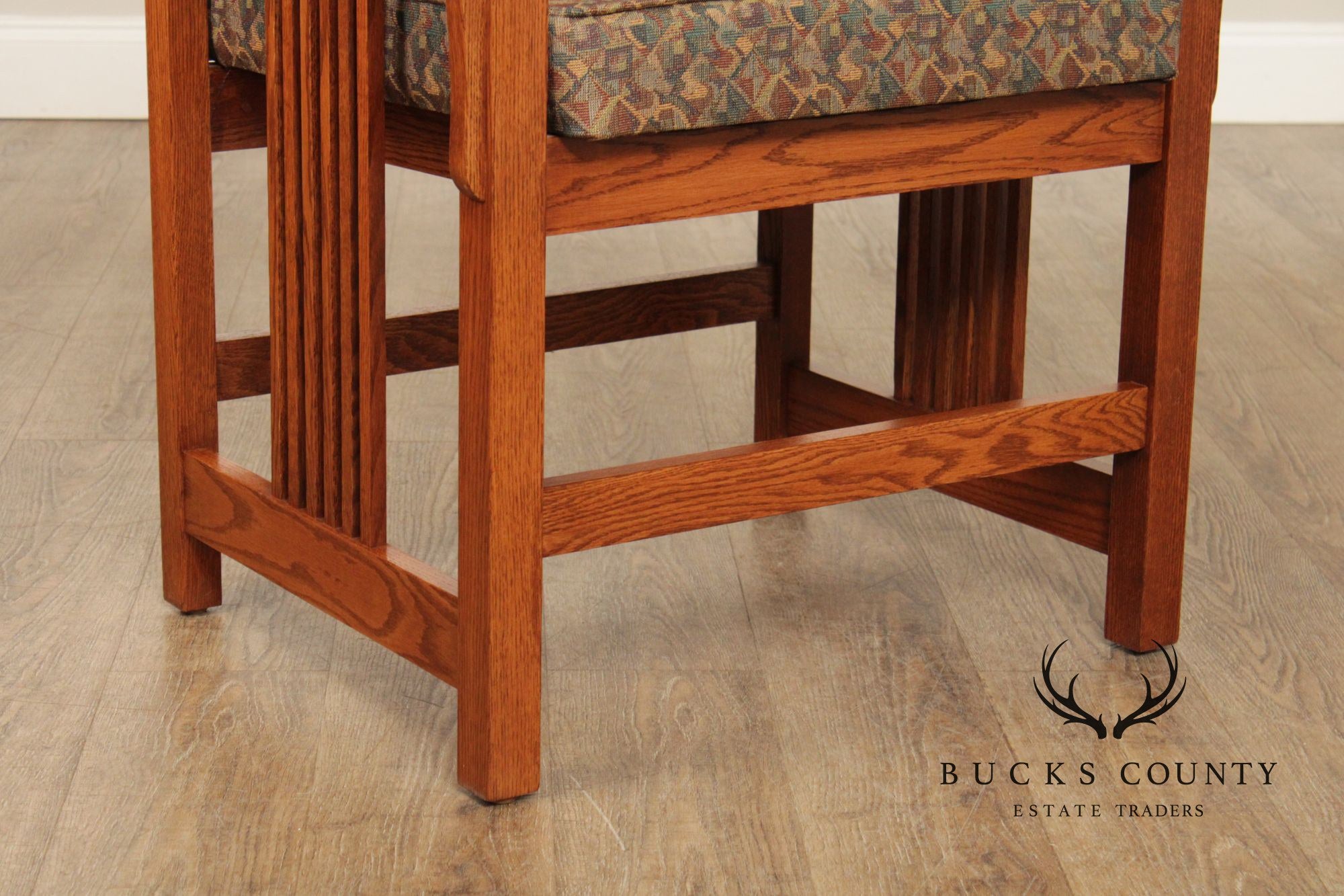 Mission Style Custom Quality Set Of Six Oak Spindle Dining Chairs