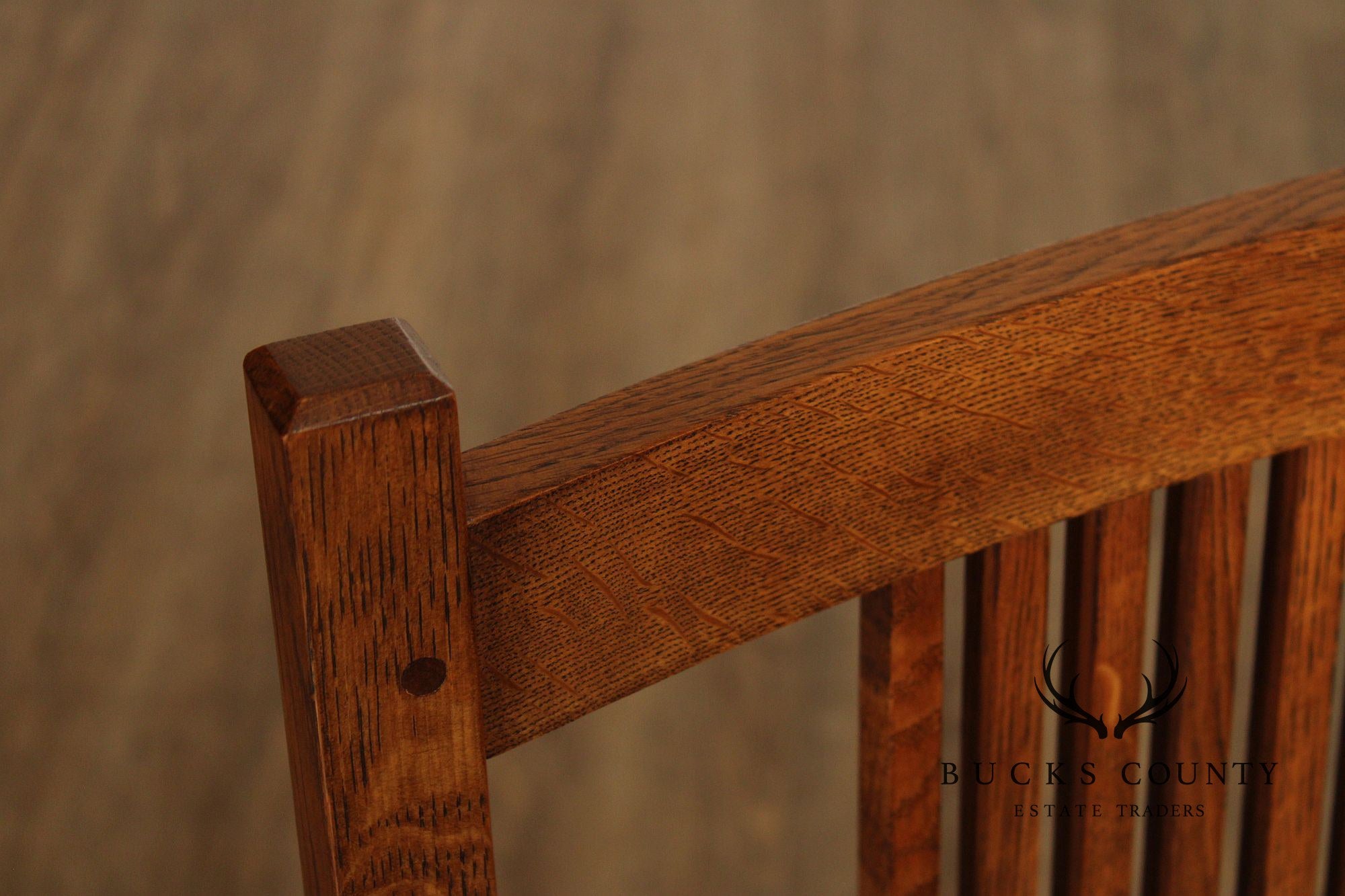 Stickley Mission Collection Set Of Eight Oak Dining Chairs