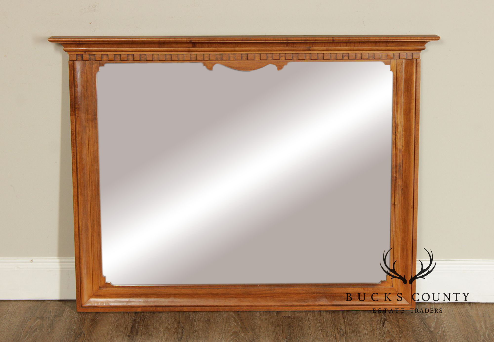 Beals Furniture Colonial Revival Maple Dresser Mirror