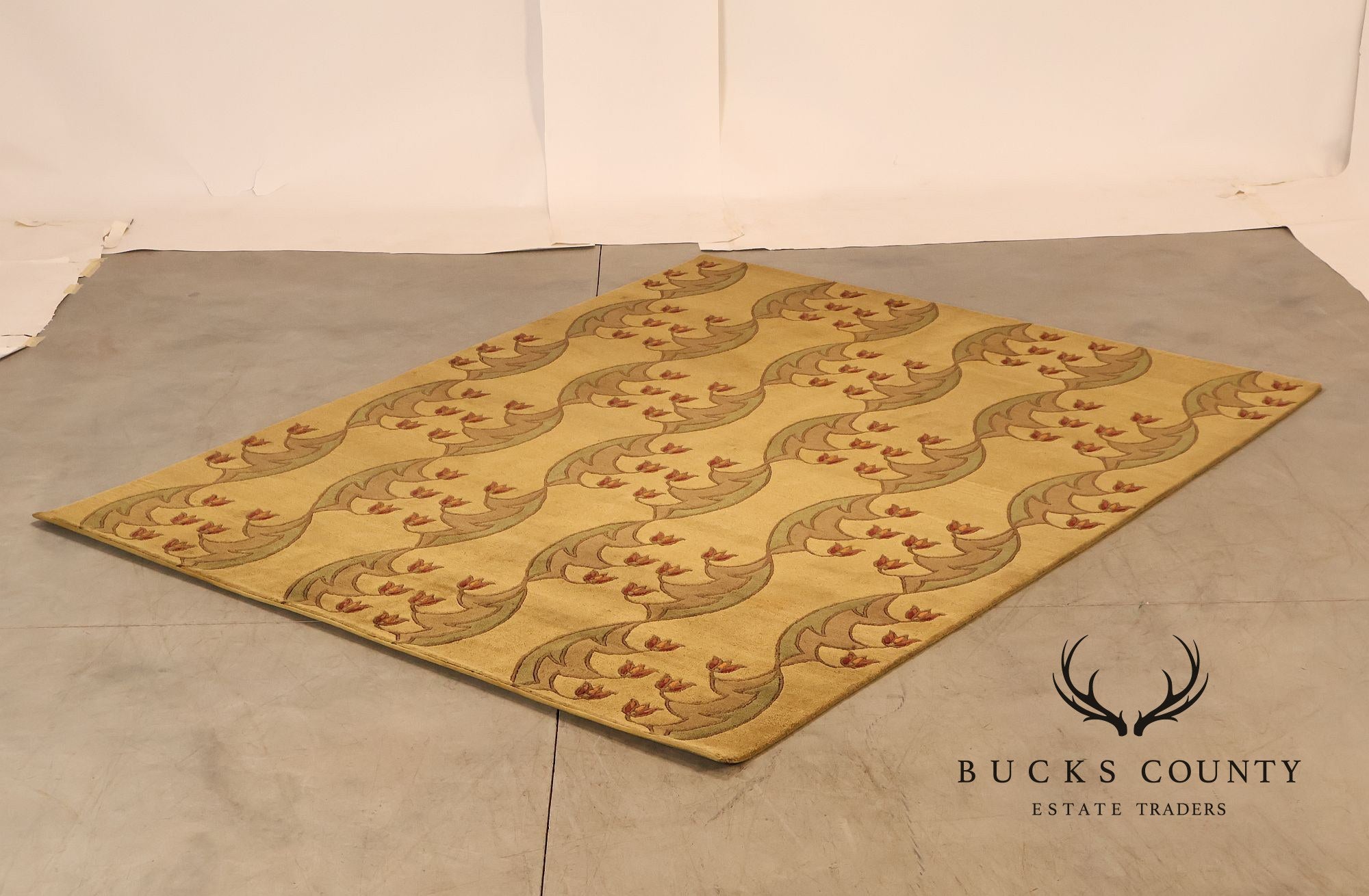 Stickley Designer Rugs Wool Area Rug Tulip Pattern 9x12