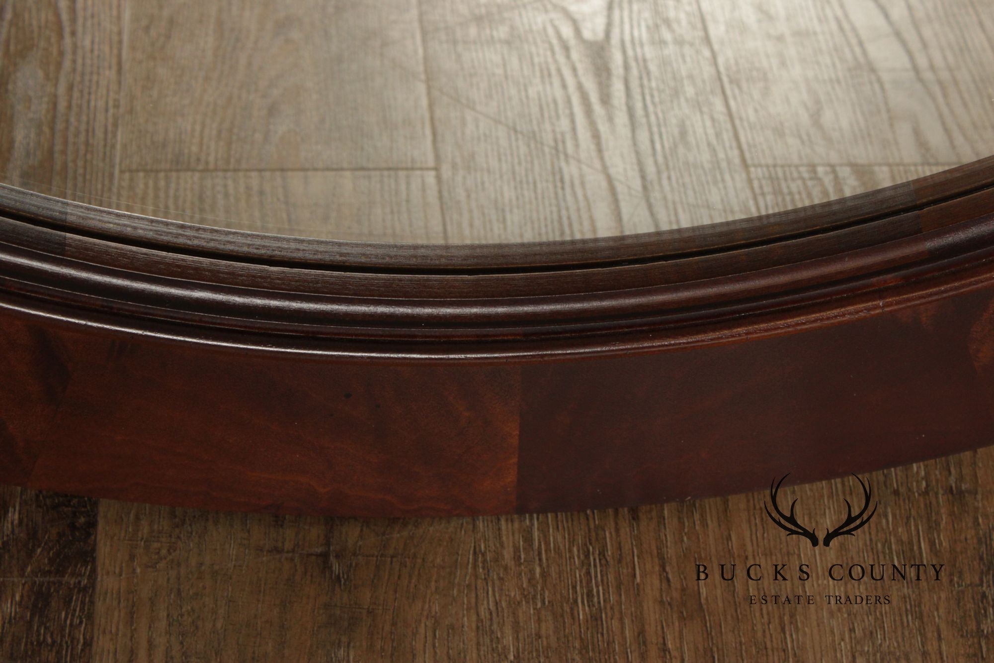 Stanley Furniture Round Mahogany Frame Wall Mirror