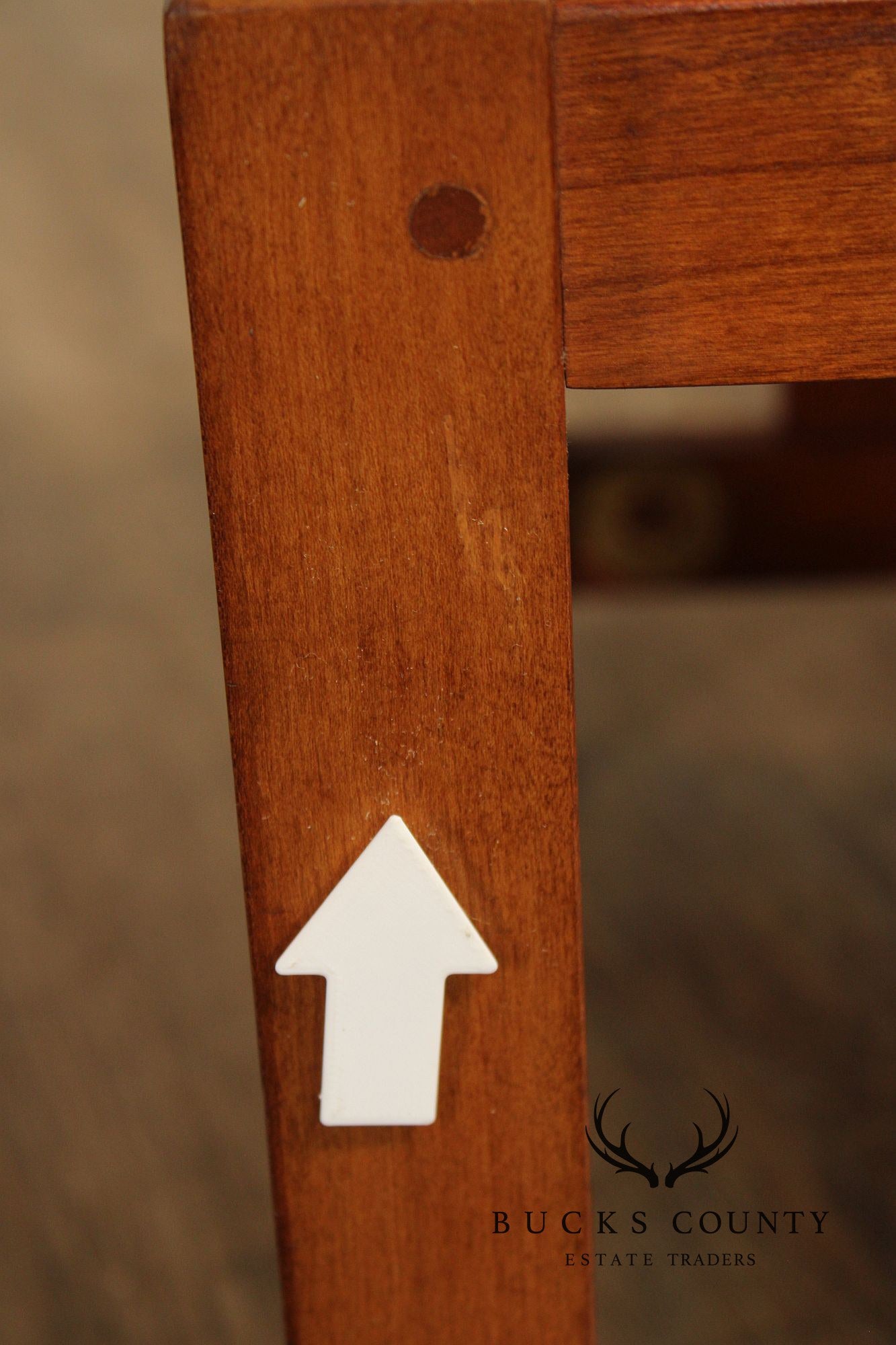 Stickley Mission Collection Cherry and Leather Footstool