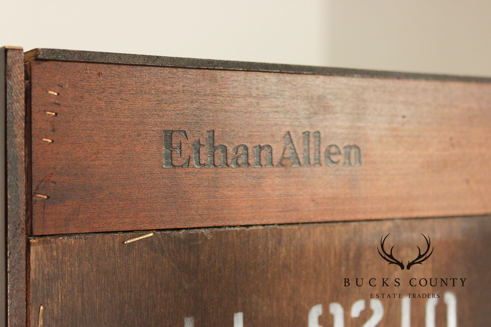 Ethan Allen Georgian Style Cherry Lighted Bookcase