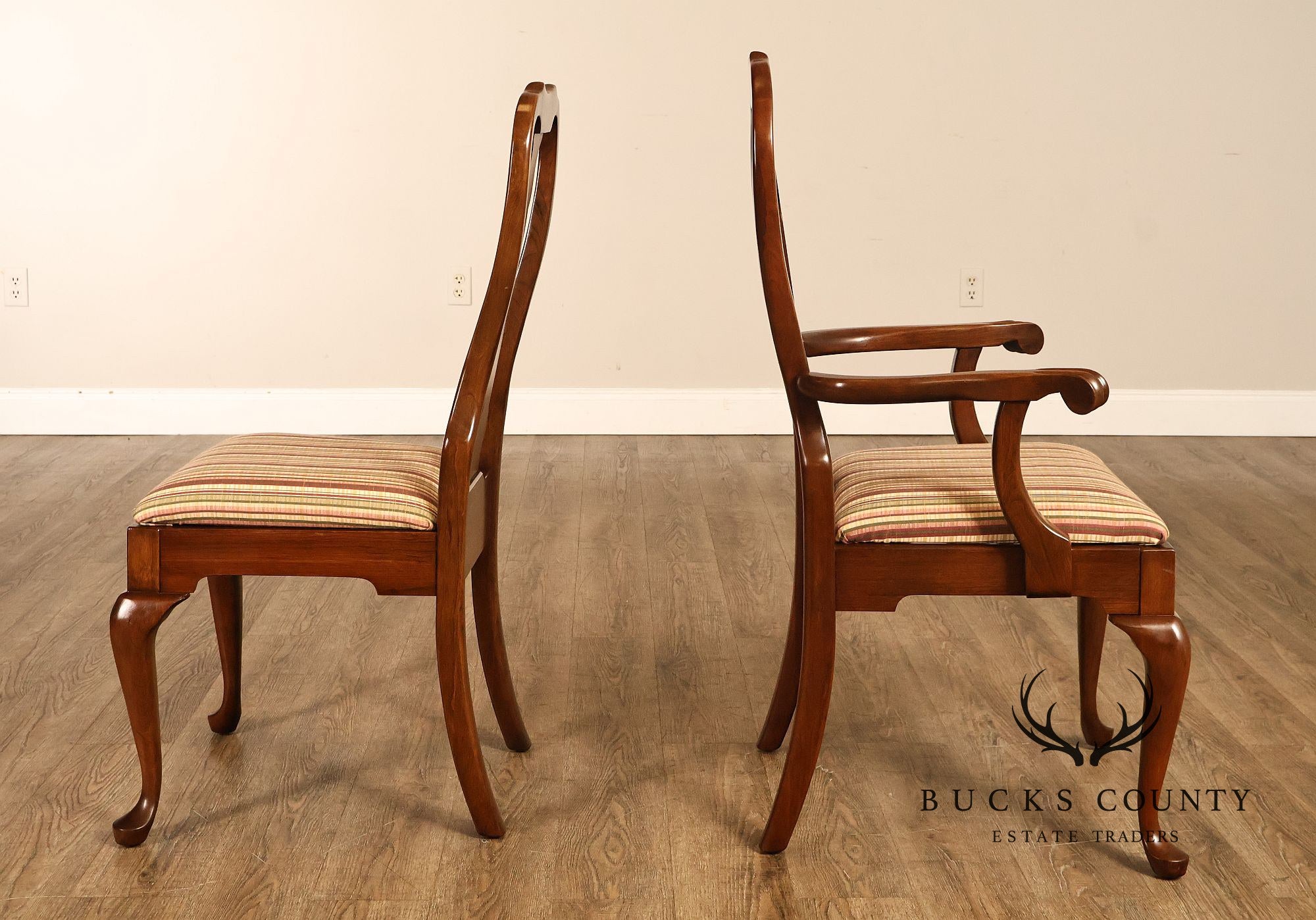 Pennsylvania House Queen Anne Style Set of Six Cherry Dining Chairs