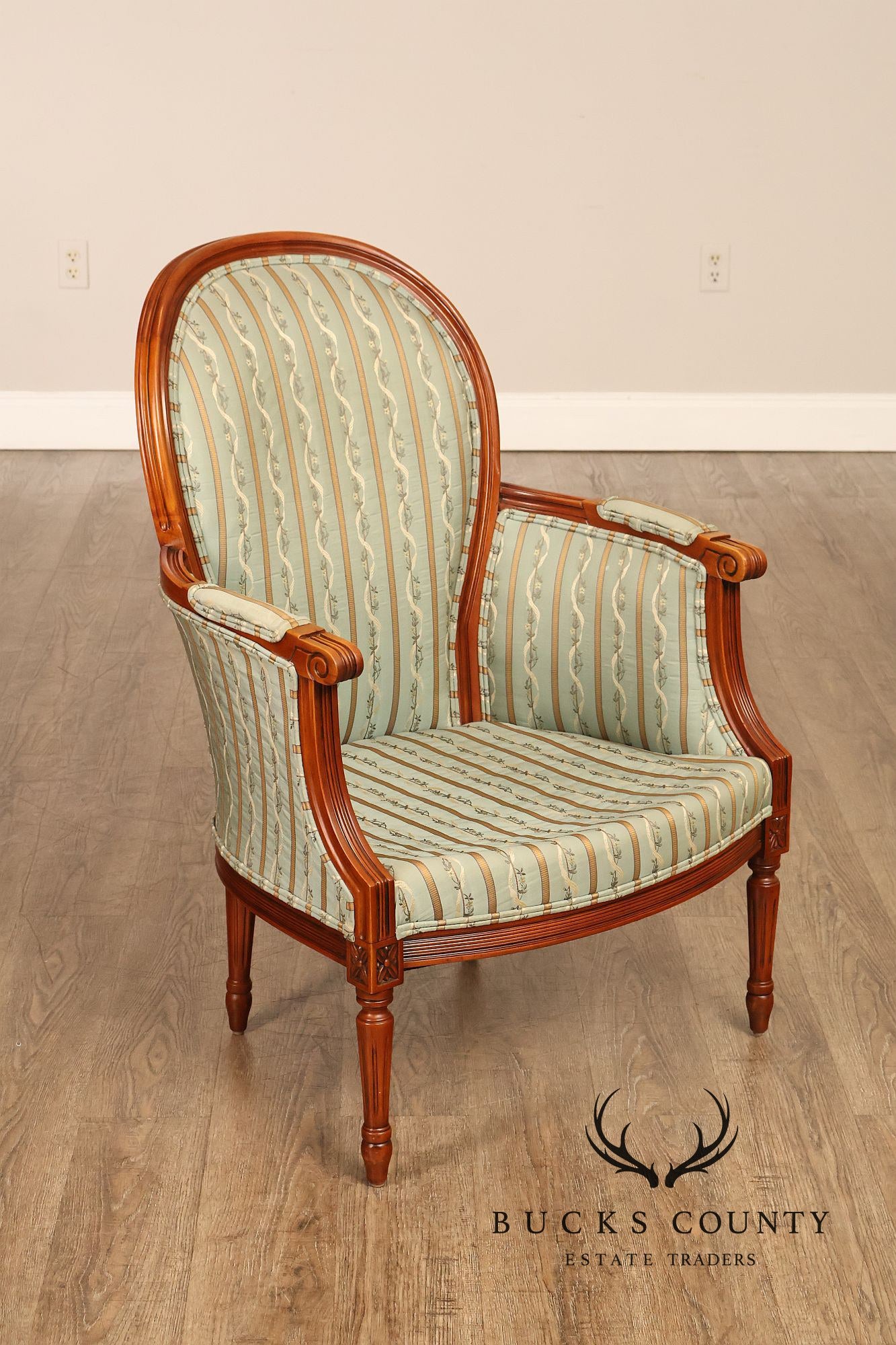 Harris Marcus French Louis XVI Style Pair of Bergere Armchairs