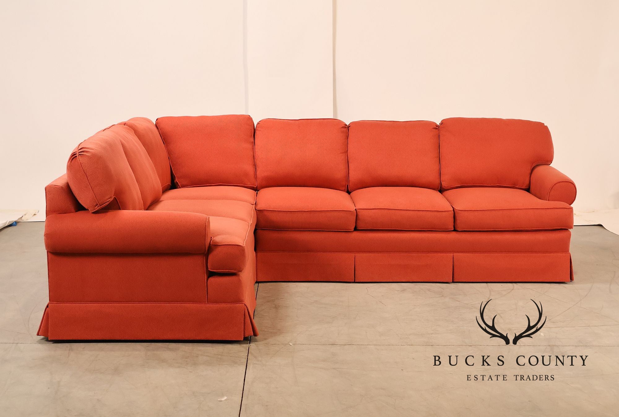 Miles Talbott Left-Facing Custom Upholstered Sectional Sofa