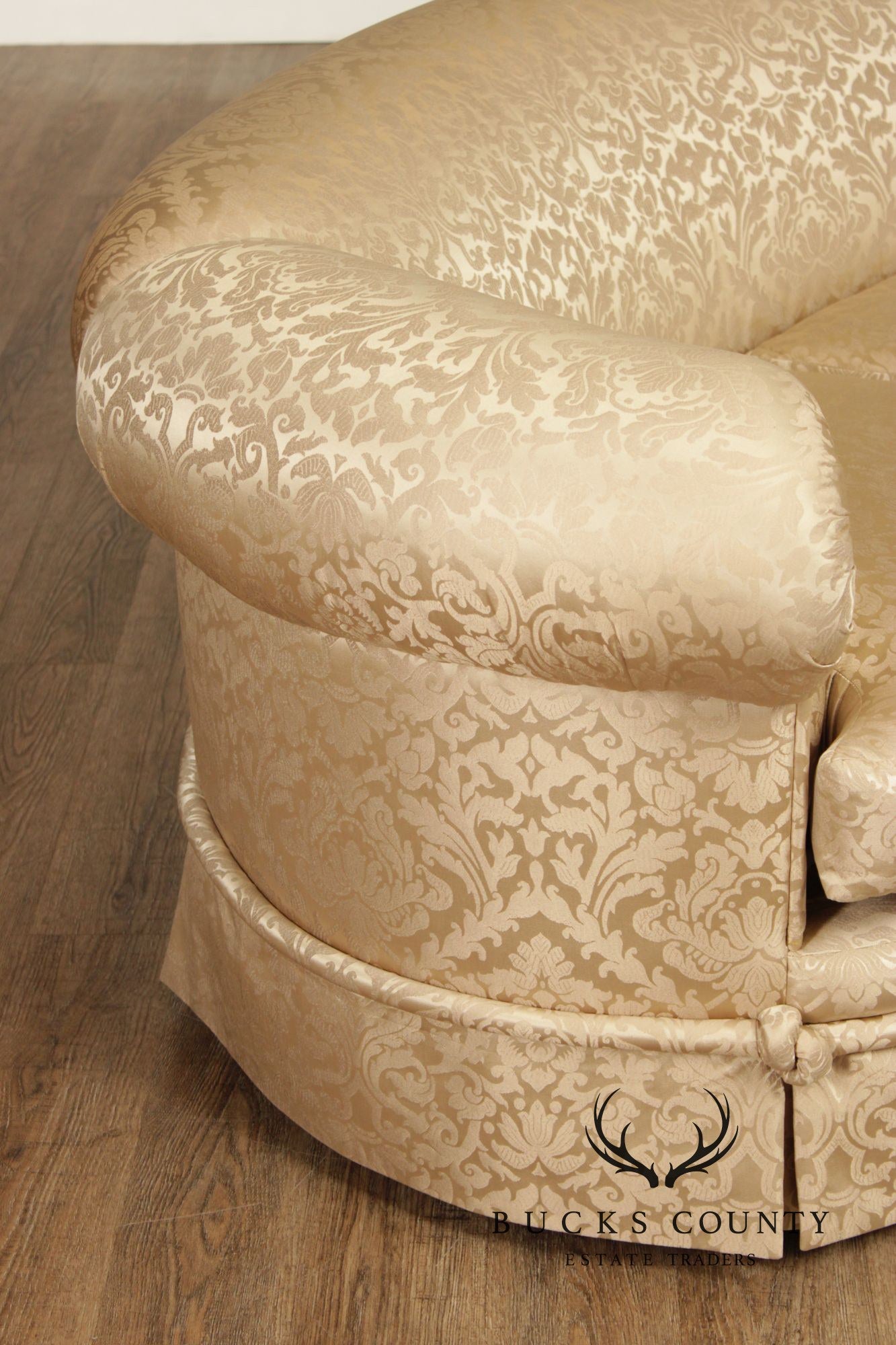 Quality Damask Upholstered Loveseat