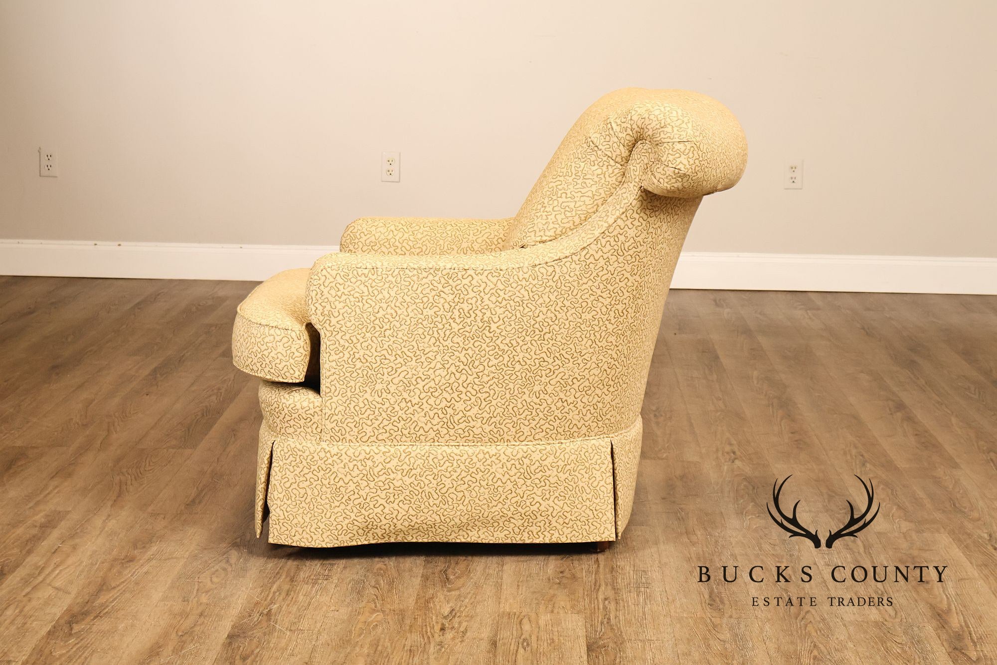 JRS Furniture Pair Of Upholstered Club Chairs