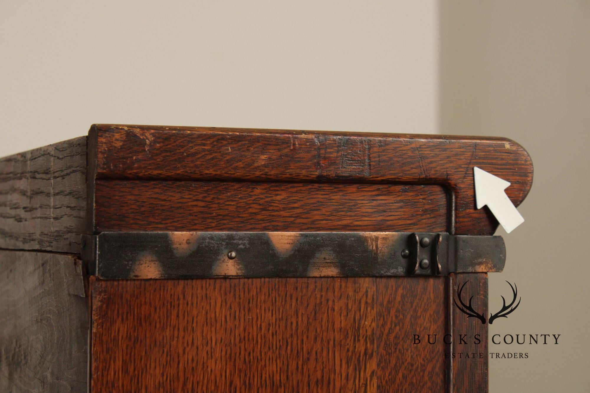 Macey Antique Oak Four-Stack Barrister Bookcase
