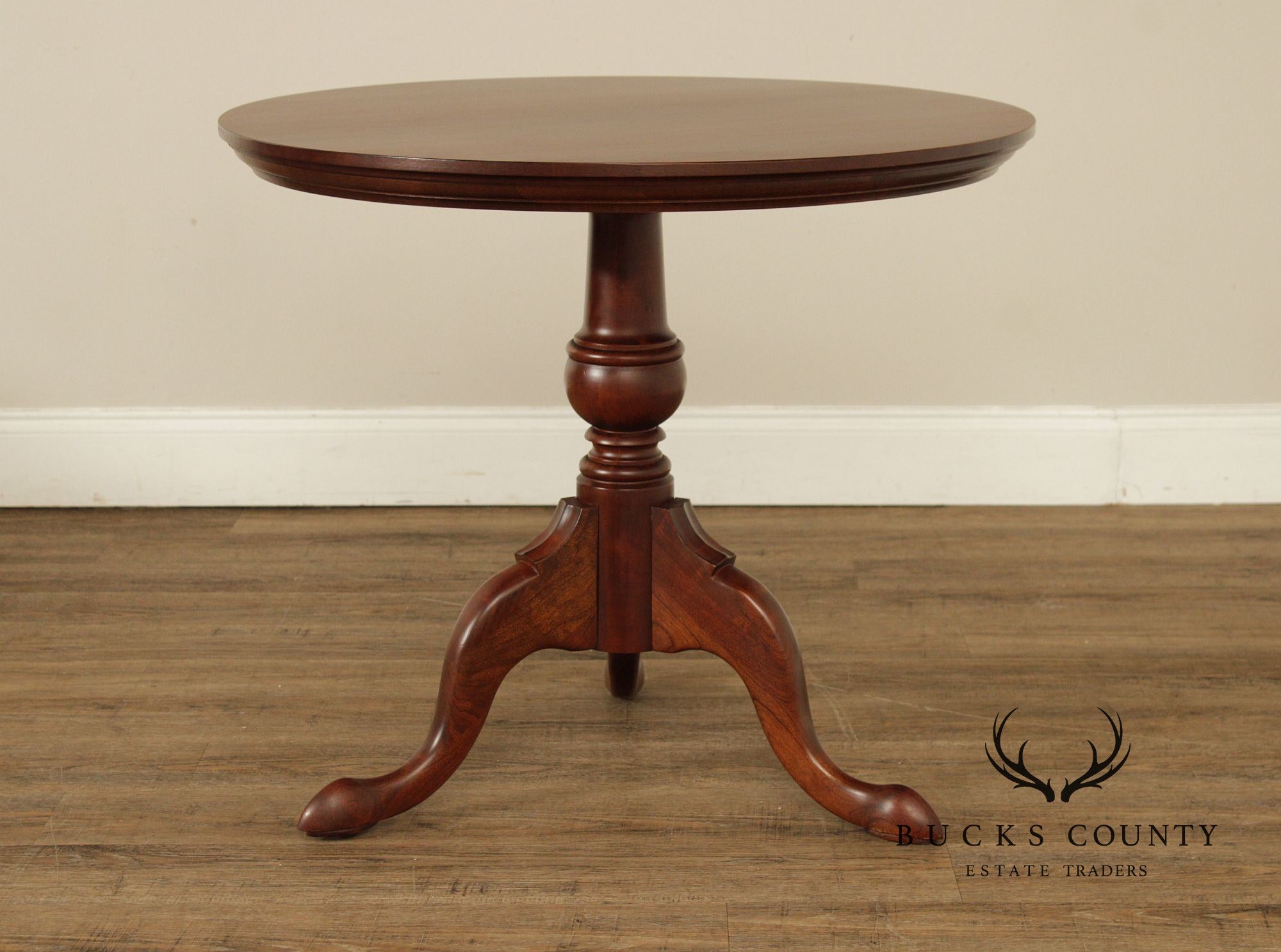 Pennsylvania House Chippendale Style Round Cherry Side Table