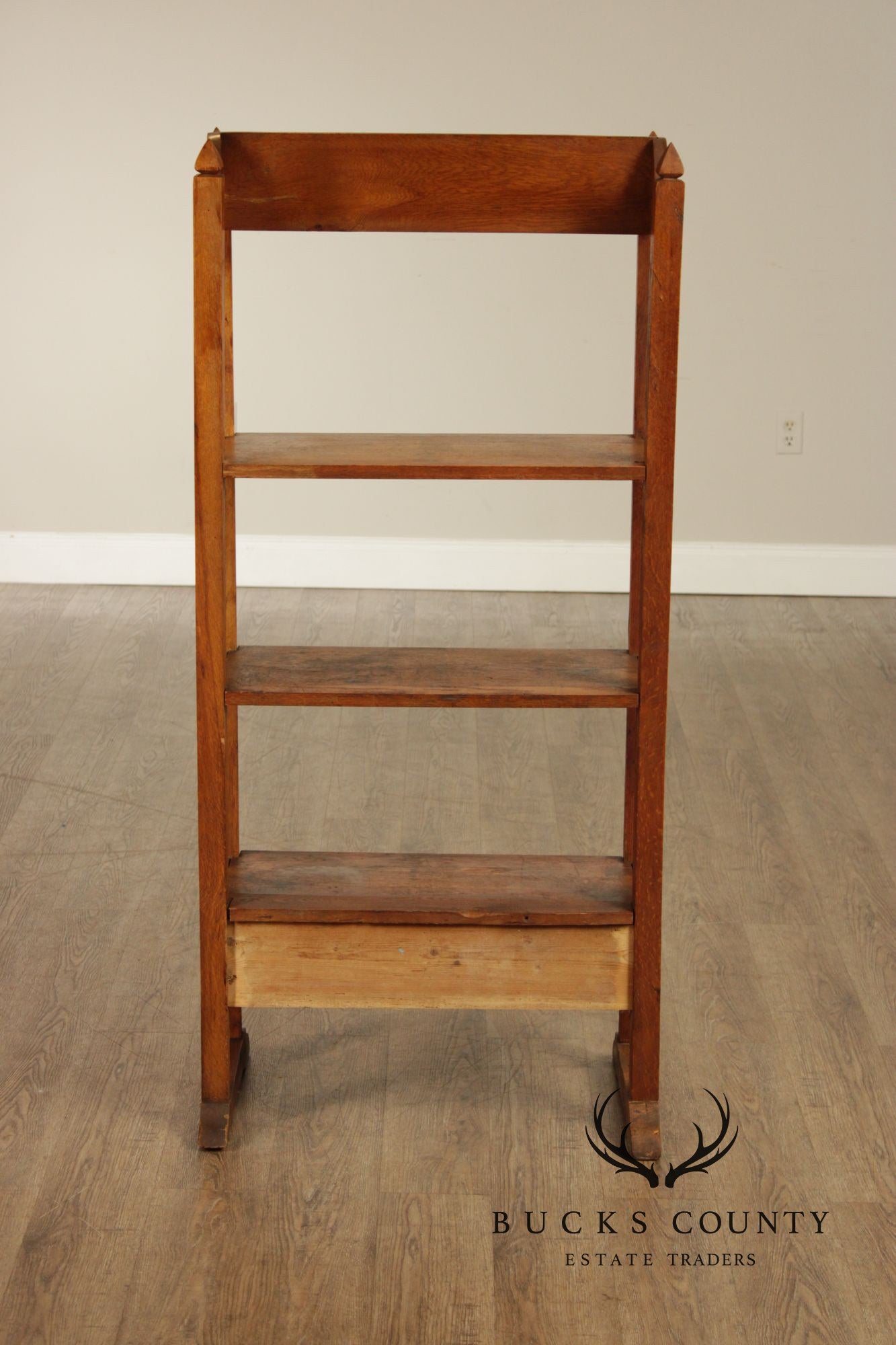 National Biscuit Company Arts & Crafts Oak Display Shelf