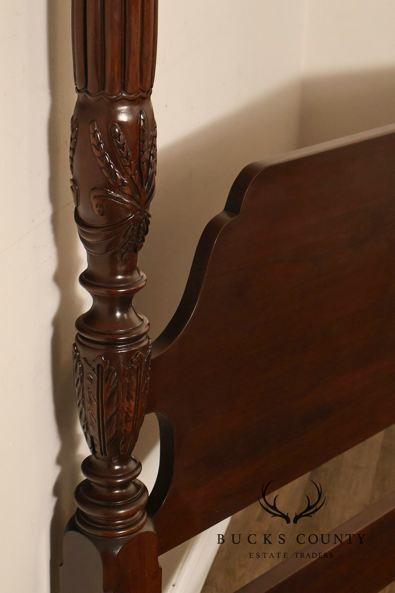 Ethan Allen Georgian Court Cherry King Four Poster Bed Frame