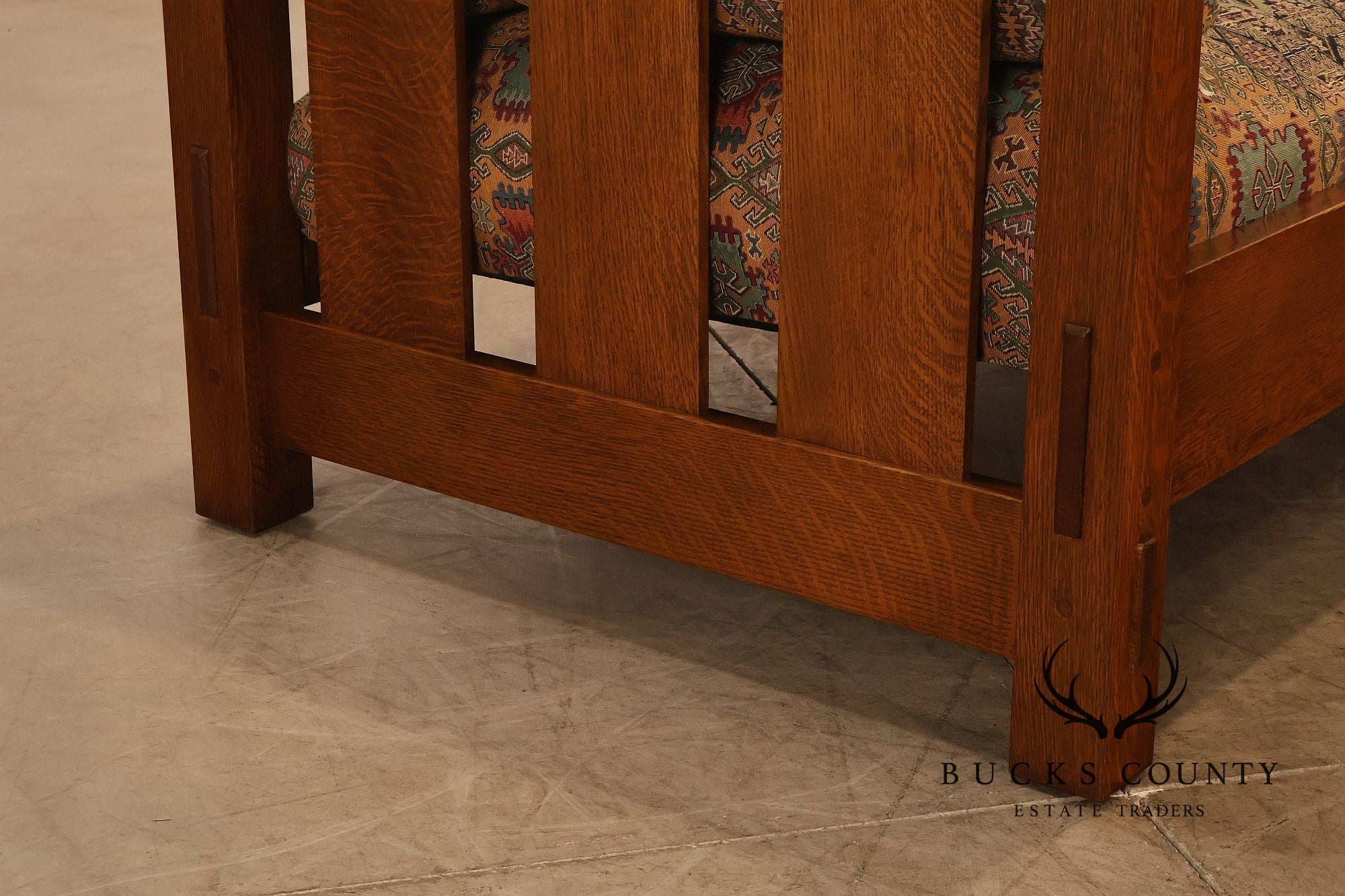Stickley Mission Collection Oak Settle Sofa